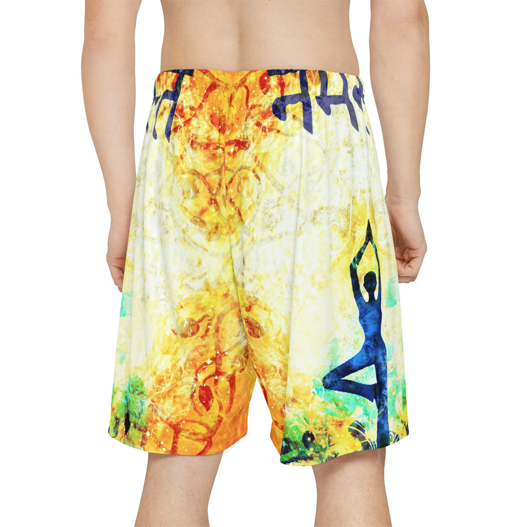 Katerina's Golden Namaste Meditations Men’s Sports Shorts