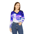 Amethyst Sapphire Budapest Dreams Women's Long Sleeve V-neck Shirt