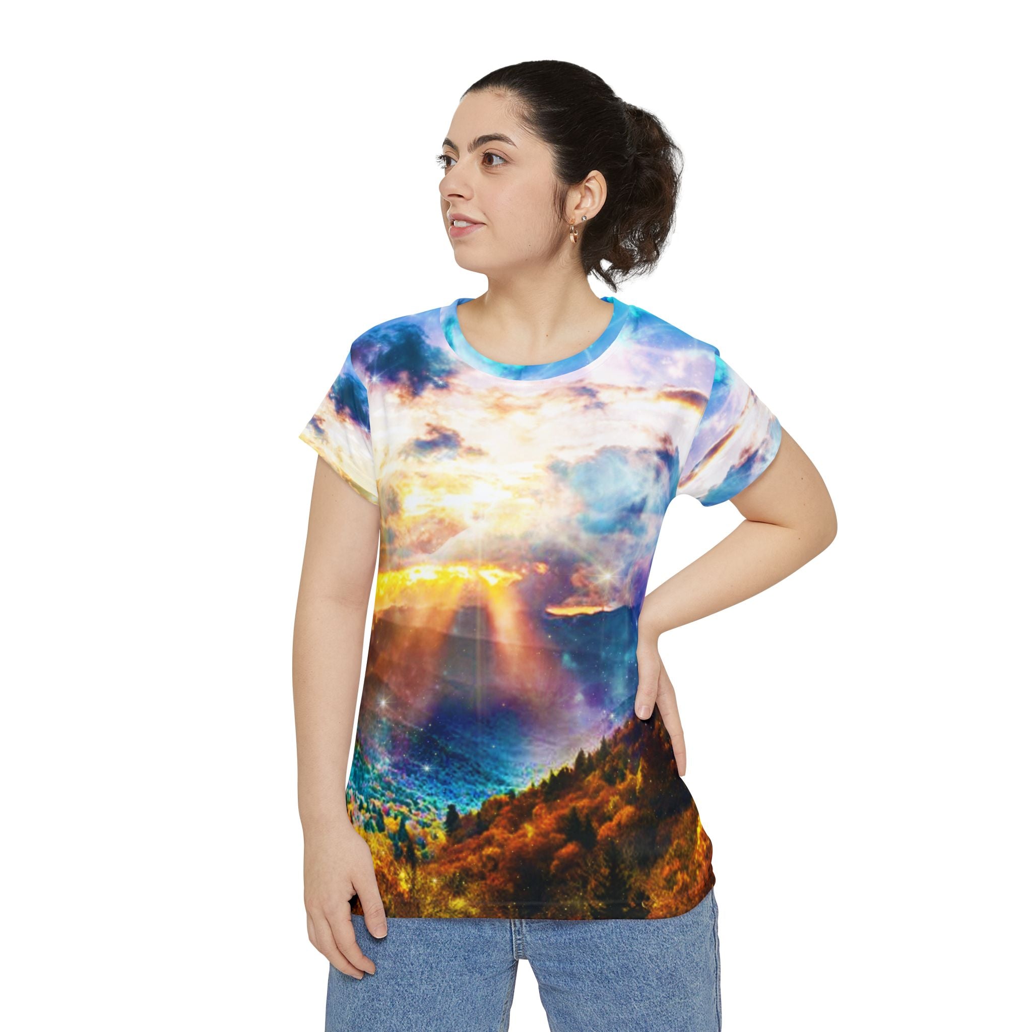 Katerina's Smoky Mountain Memories Dreams Women's Short Sleeve Shirt