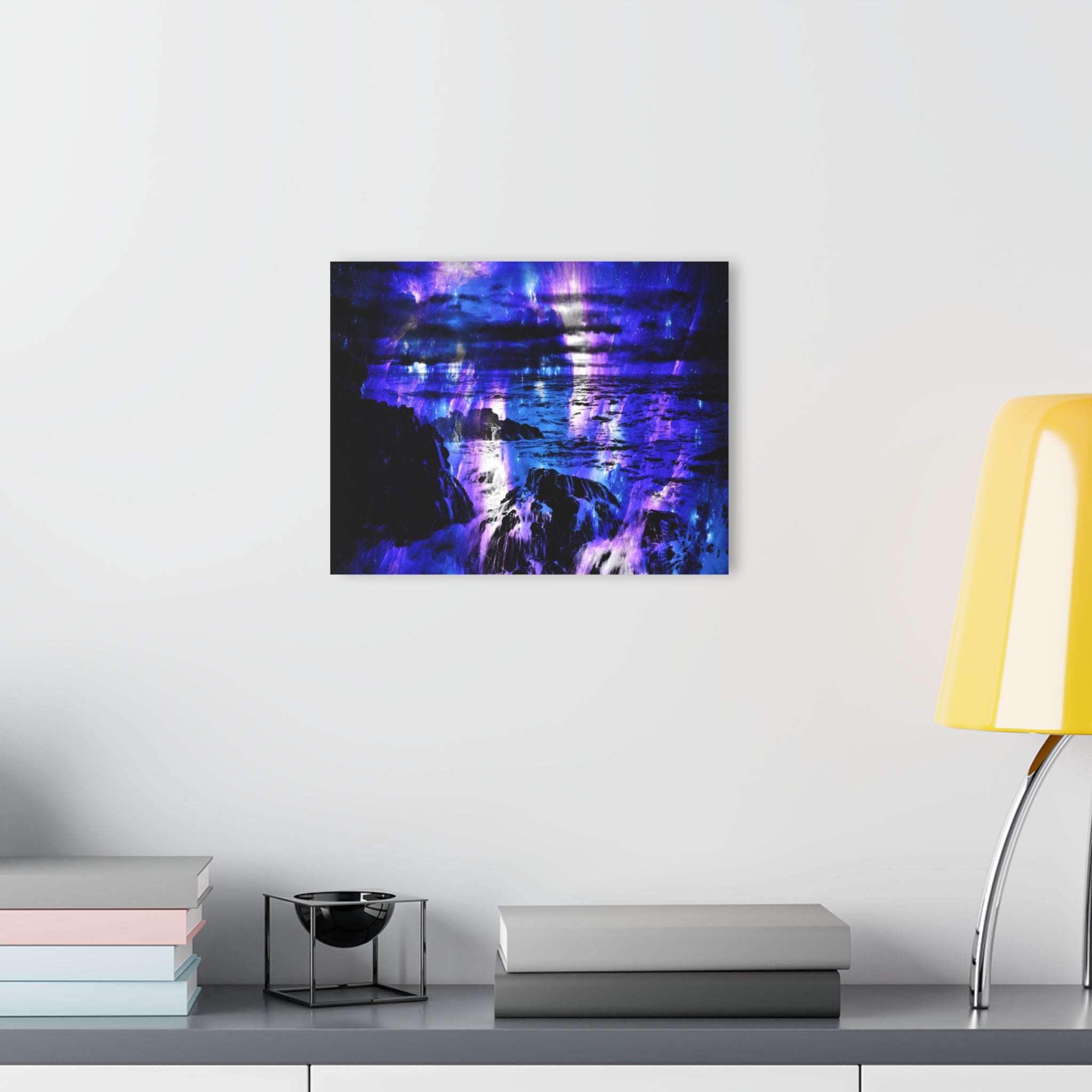 Amethyst Sapphire Cosmic Falls Dreams Acrylic Prints (French Cleat Hanging)