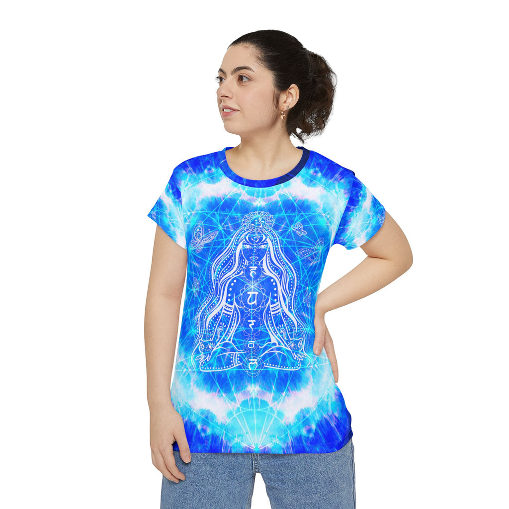 Amen Jin's Blue Sun Cosmic Meditations Women's Short Sleeve Shirt