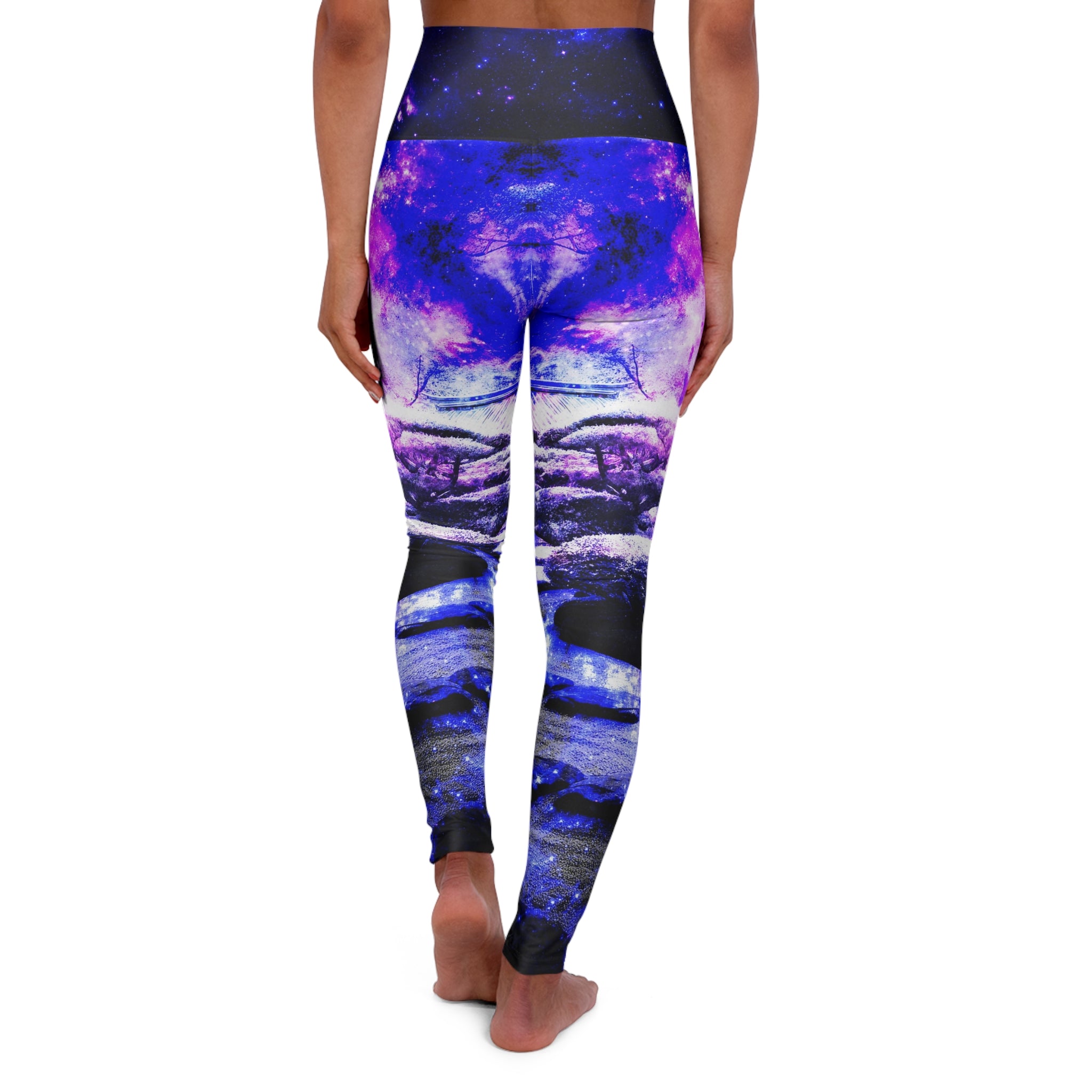 Amethyst Rose Tranquil Garden Dreams High Waisted Yoga Leggings