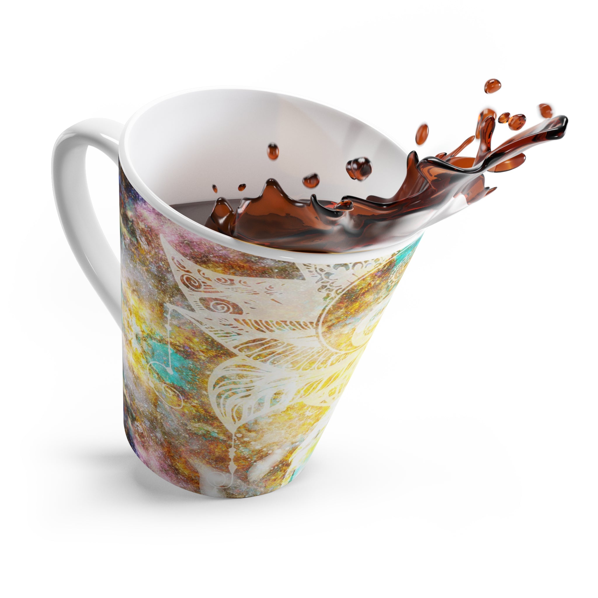 Amen Jin's Desire to Breathe Again Lotus Meditations Latte Mug