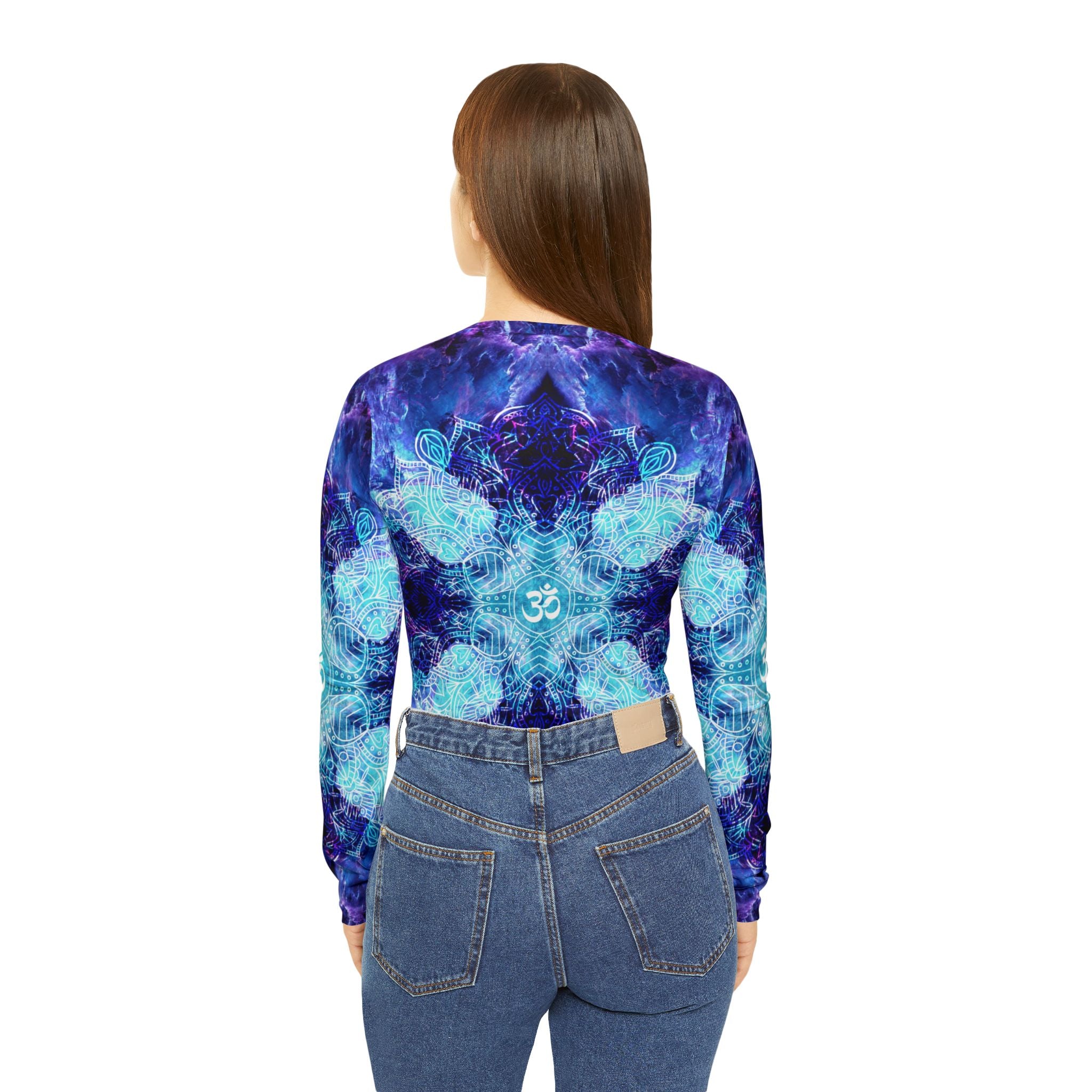 Amen Jin's Dragon's Gate Om Meditations Long Sleeve V-neck Shirt