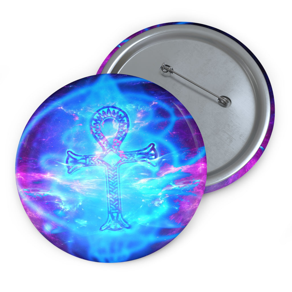 Amethyst Ankh Dreams Pin Buttons