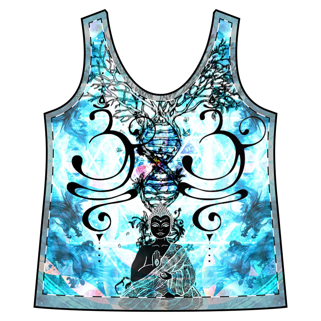 Amen Jin's All the White Horses Buddha Meditations Women's Racerback Tank