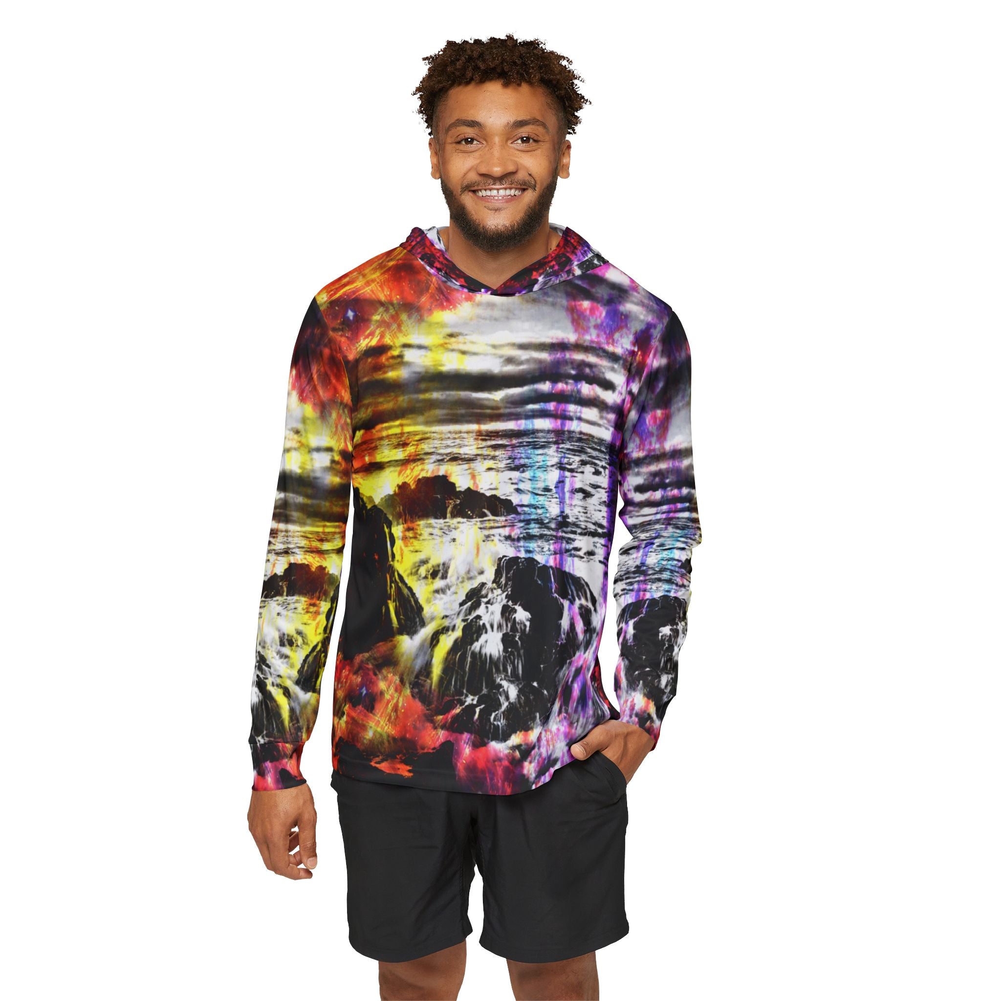 Rise Again Cosmic Falls Dreams Men's Sports Warmup Hoodie