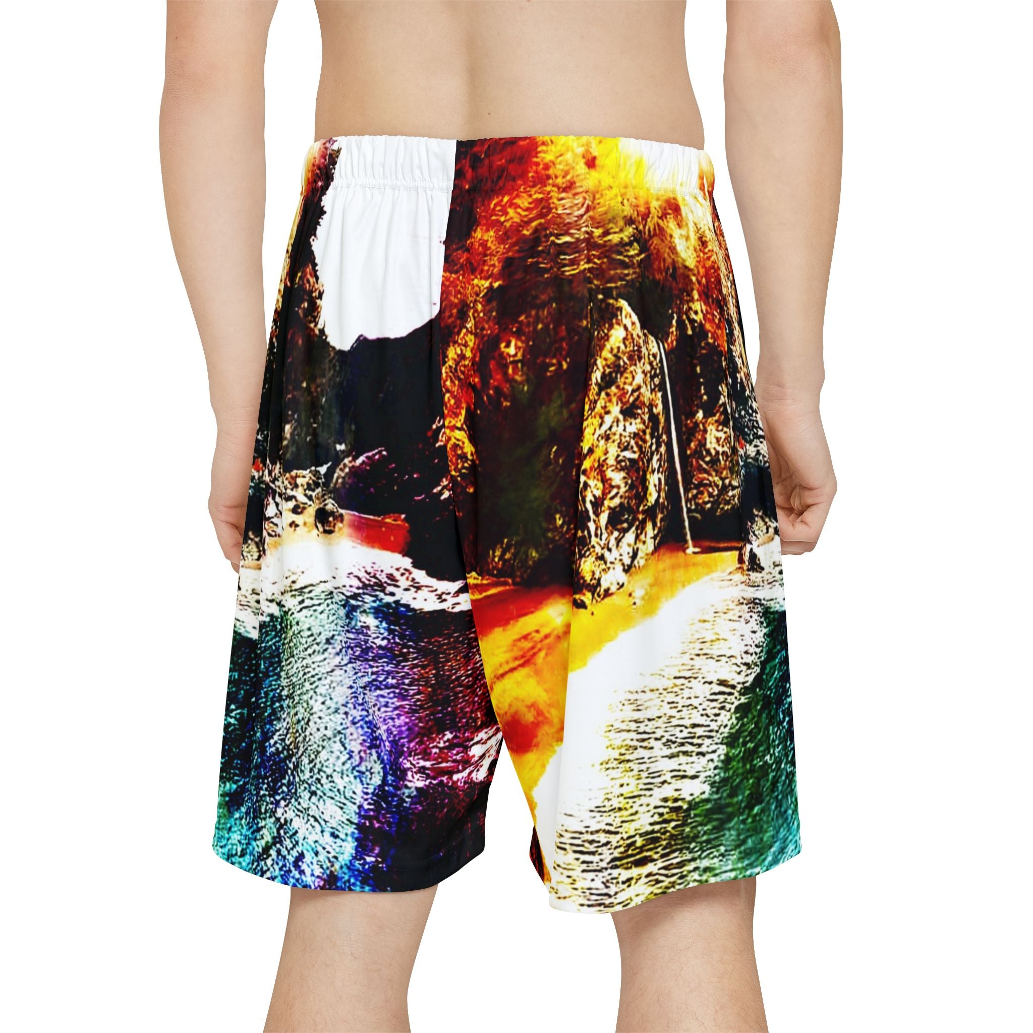 Rise Again Hideaway Cove Dreams Men’s Sports Shorts