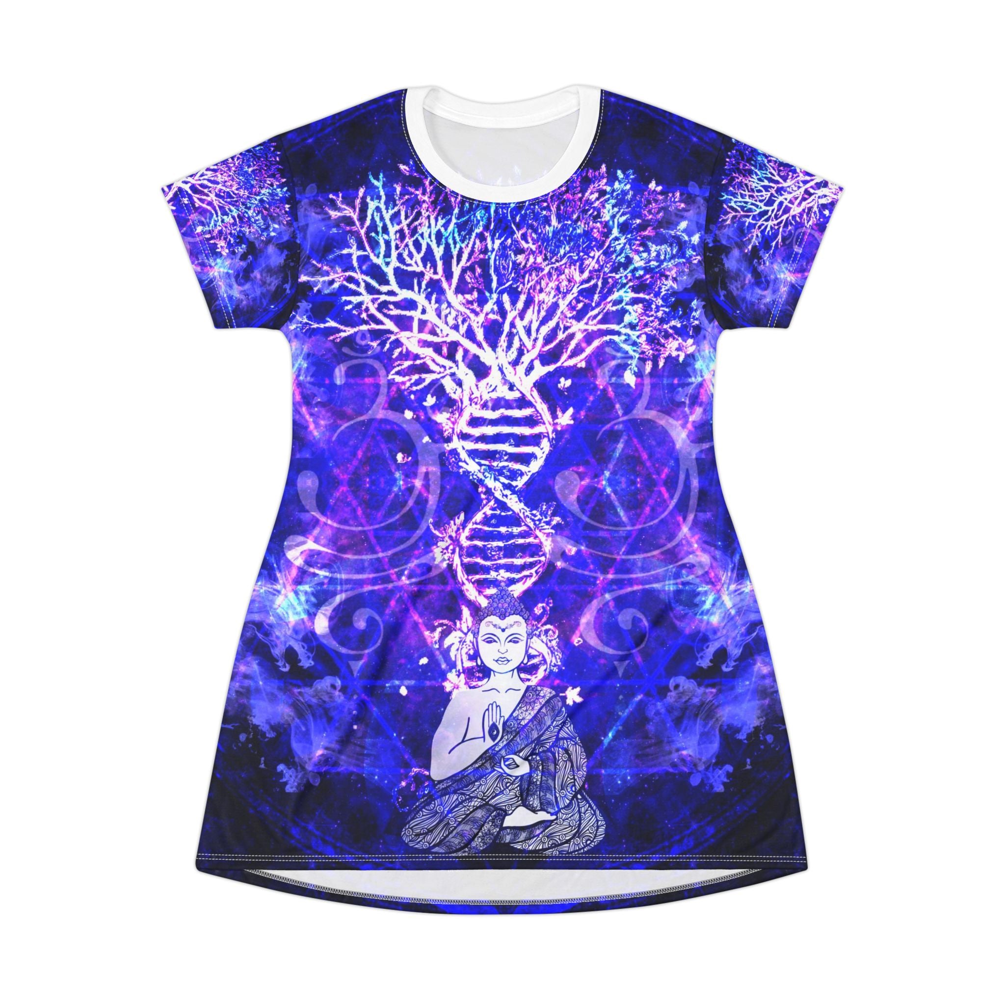 Katerina's Dragon's Eye Buddha Meditations T-Shirt Dress
