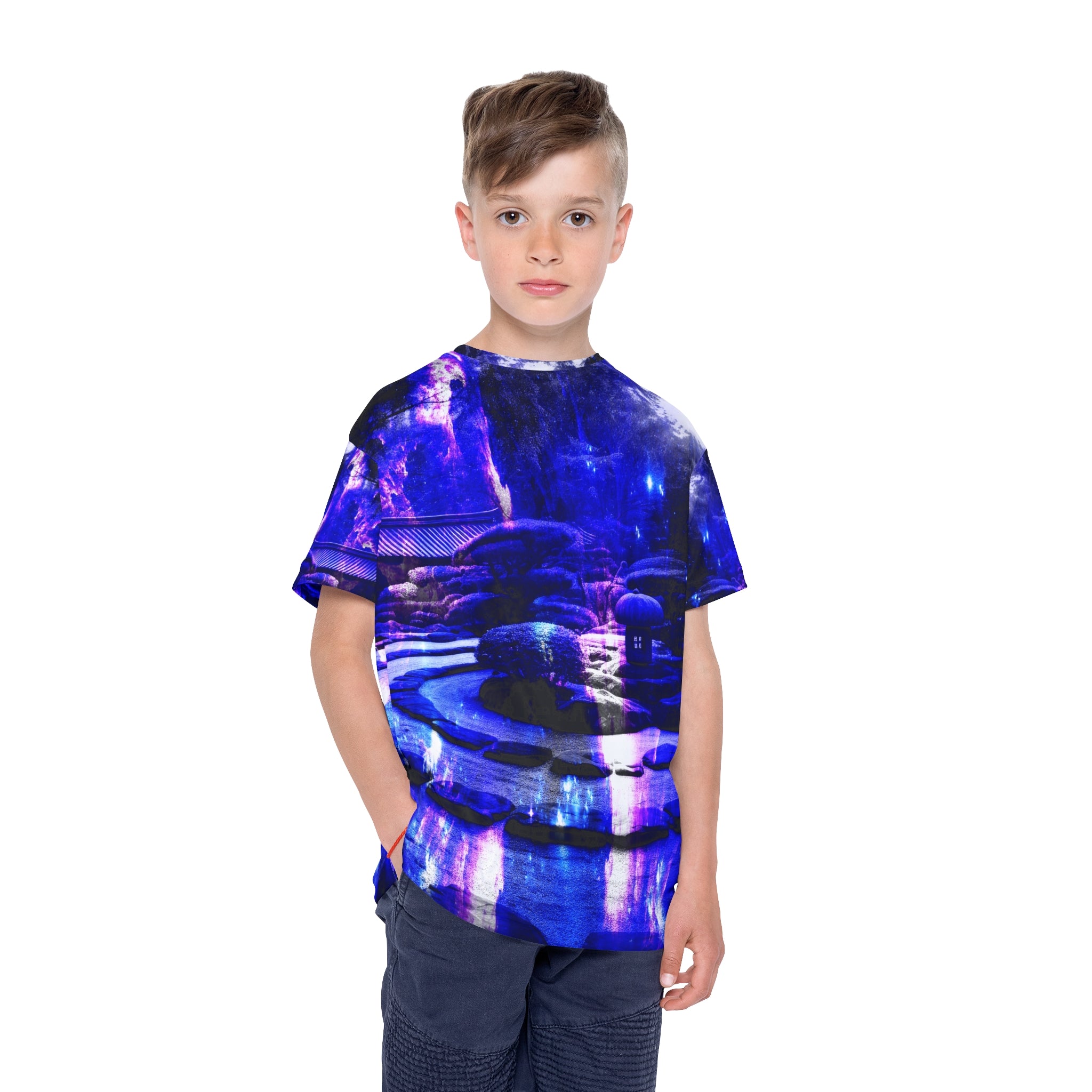 Amethyst Sapphire Tranquil Garden Dreams Kids Sports Jersey