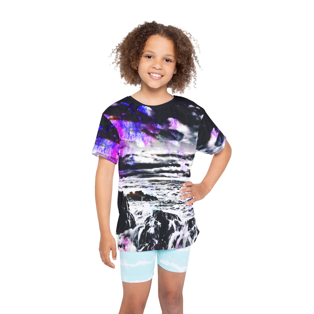 Rainbow Universe Cosmic Falls Dreams Kids Sports Jersey