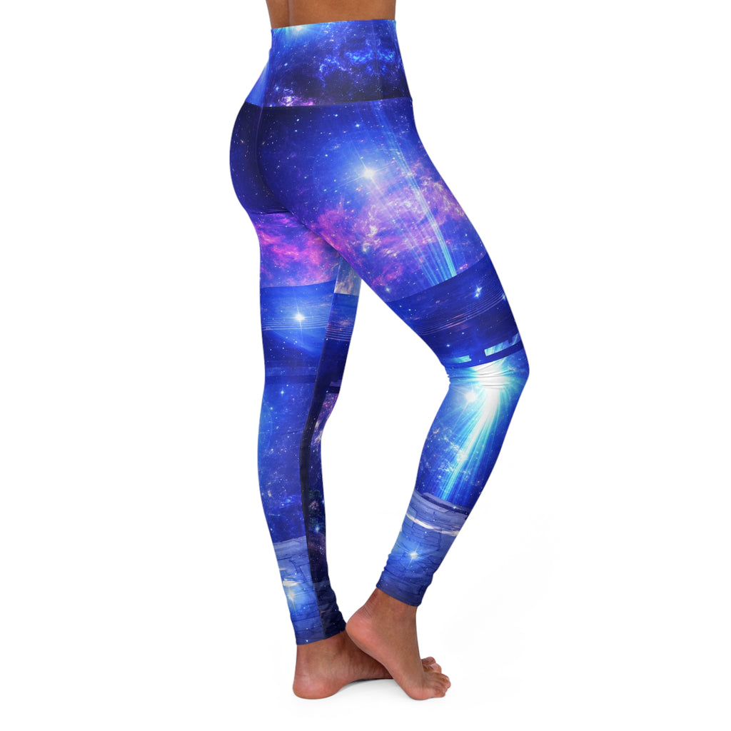 Iridescent Pathway to Neverland Dreams High Waisted Yoga Leggings