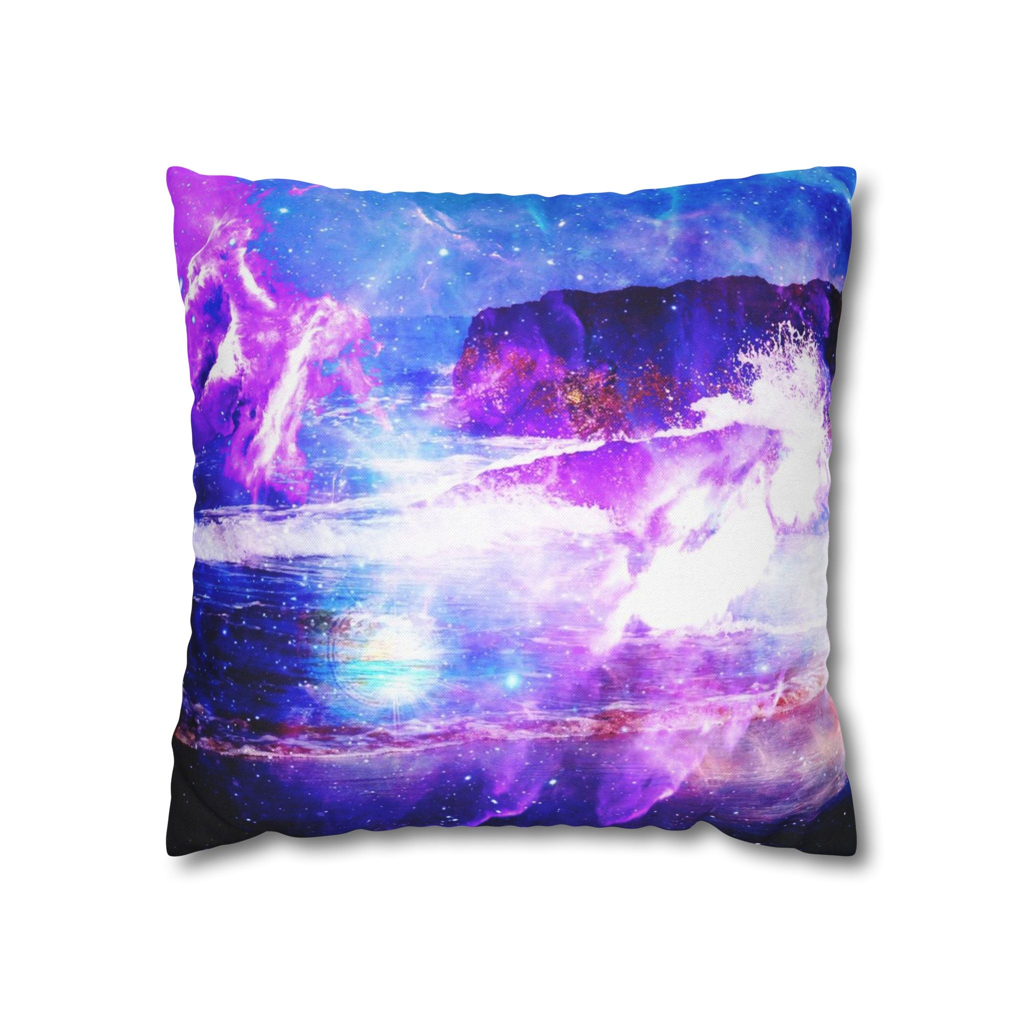 Ad Amoreum Amisi Somewhere on the Indian Ocean Dreams Spun Square Pillow Case
