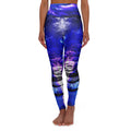 Amethyst Sapphire Tranquil Garden Dreams High Waisted Yoga Leggings