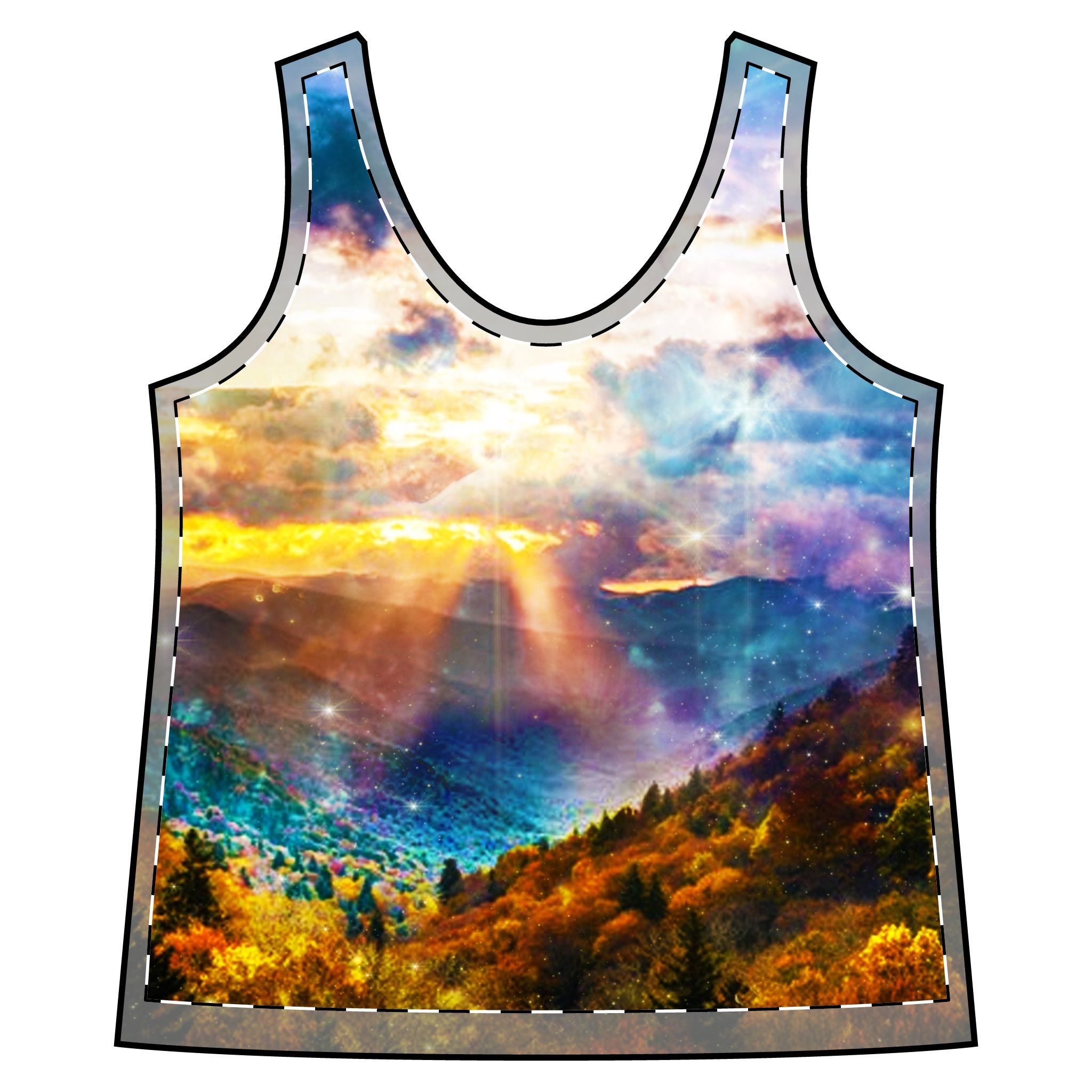 Katerina's Smokey Mountain Memories Dreams Women's Sporty Racerback Tank