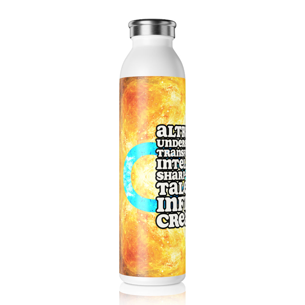 Katerina's Autistic Gold Desires "You Say Autistic" Slim Water Bottle