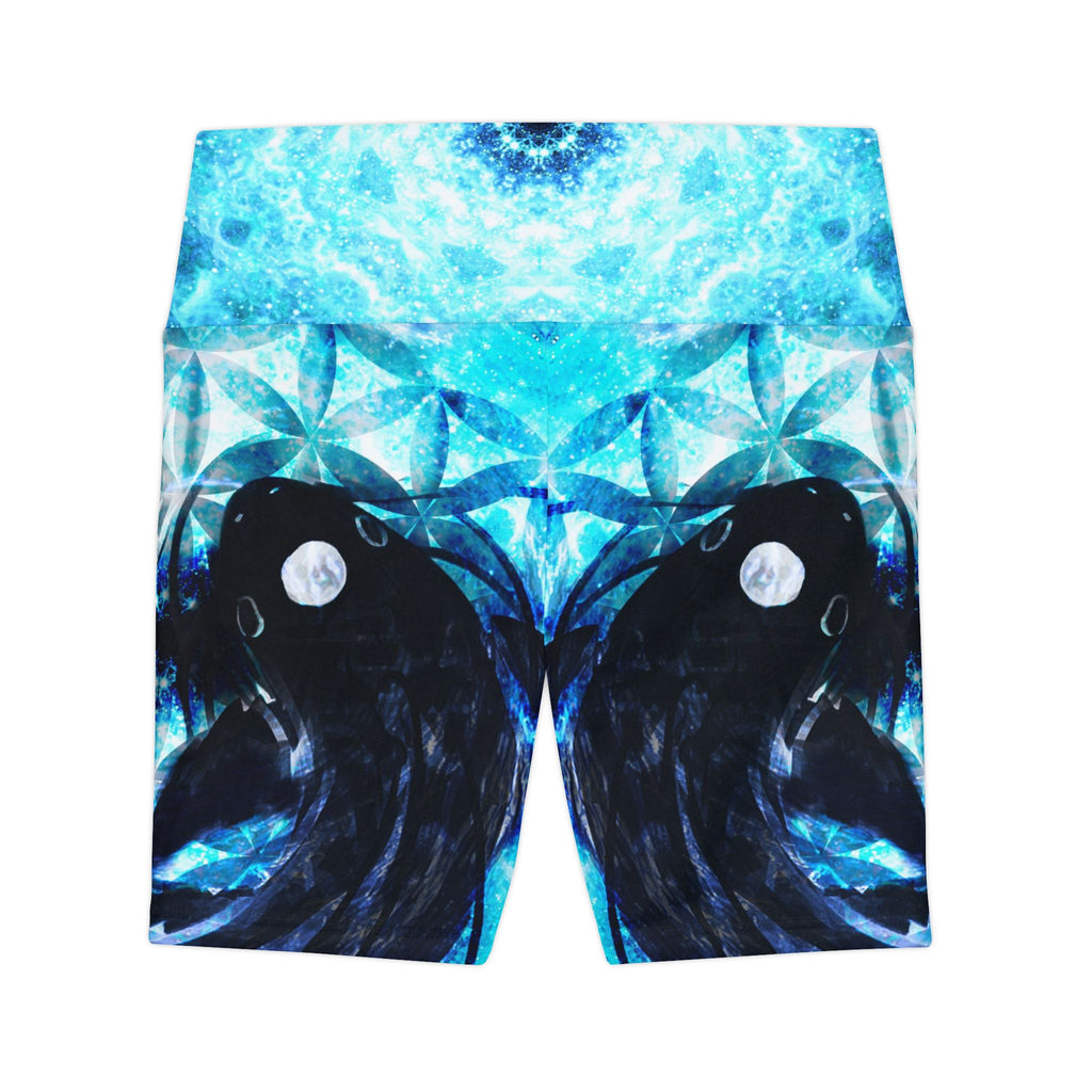 Amen Jin's all the White Horses Koi Meditations Women's Workout Shorts