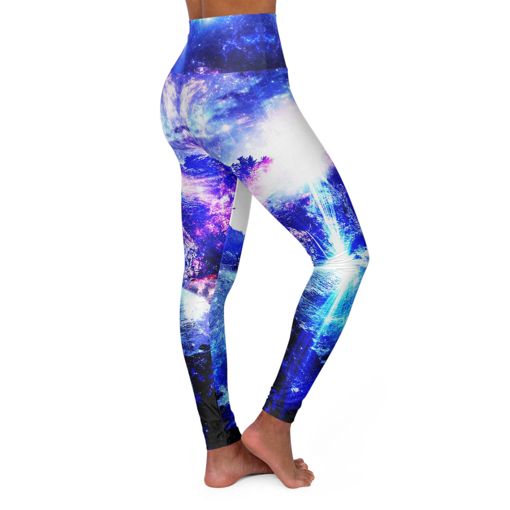 Iridescent Hideaway Cove Dreams High Waisted Yoga Leggings