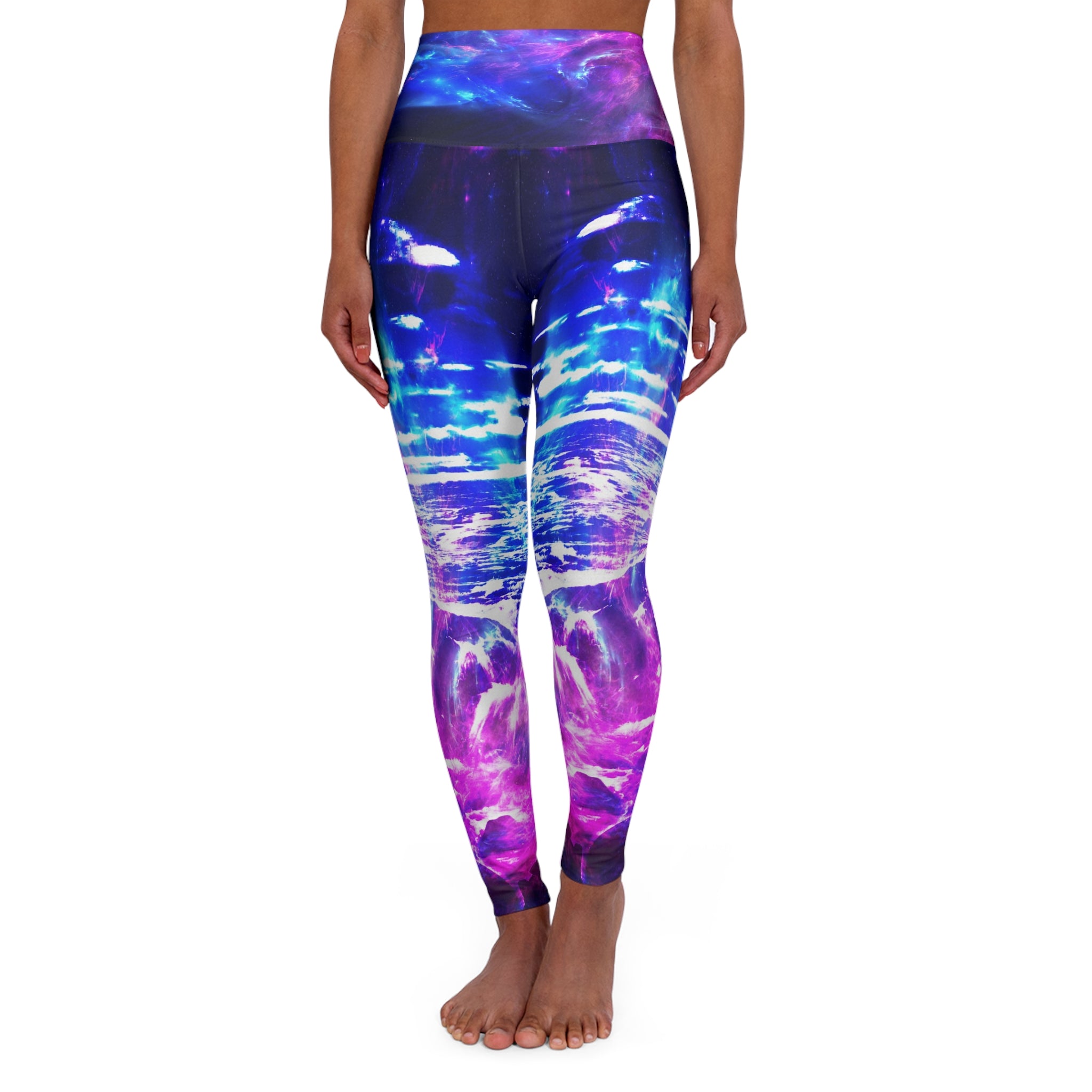 Amethyst Cosmic Falls Dreams High Waisted Yoga Leggings