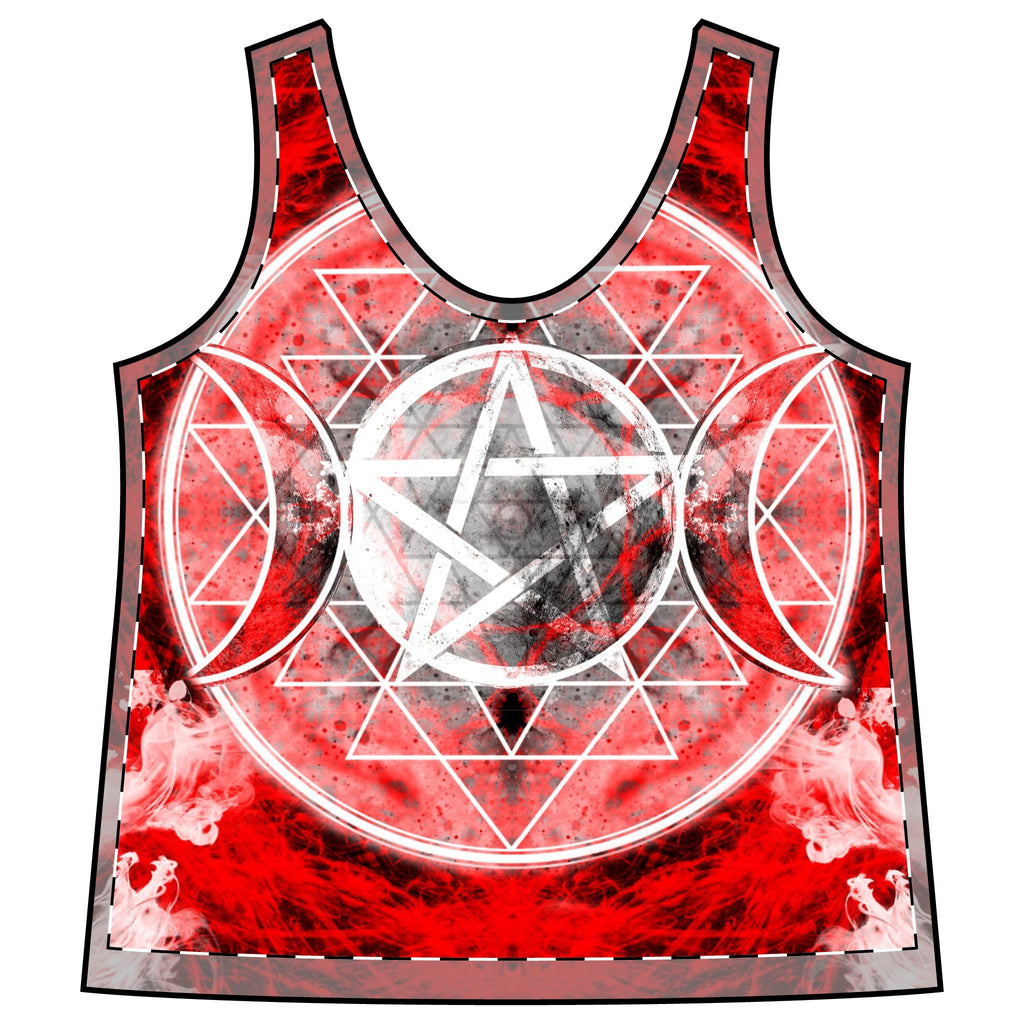 Katerina's Waiting for Hello Triple Goddess Meditations Women's Racerback Tank