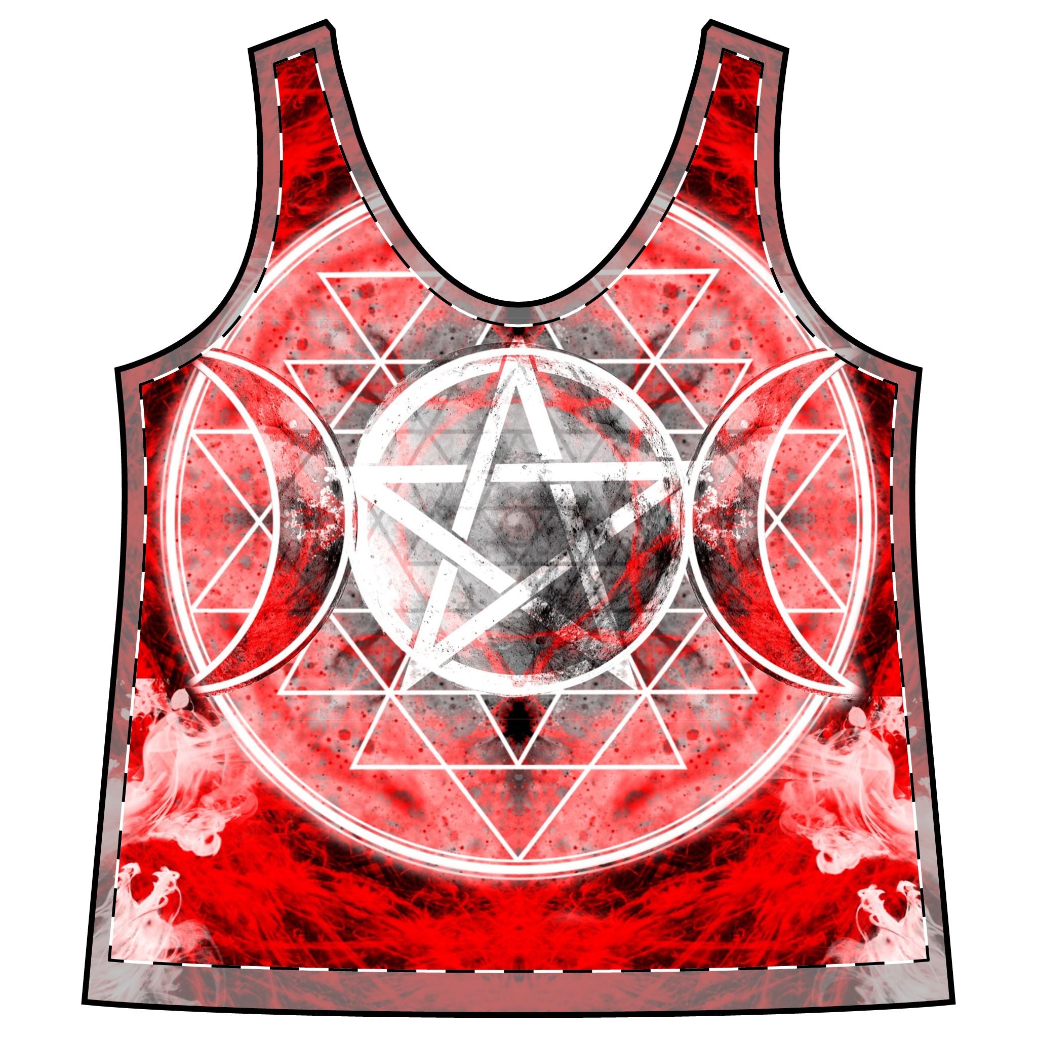 Katerina's Waiting for Hello Triple Goddess Meditations Women's Racerback Tank
