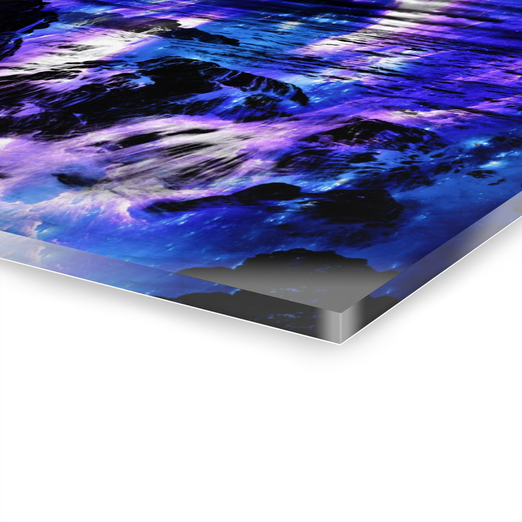 Amethyst Sapphire Cosmic Falls Dreams Acrylic Prints (French Cleat Hanging)