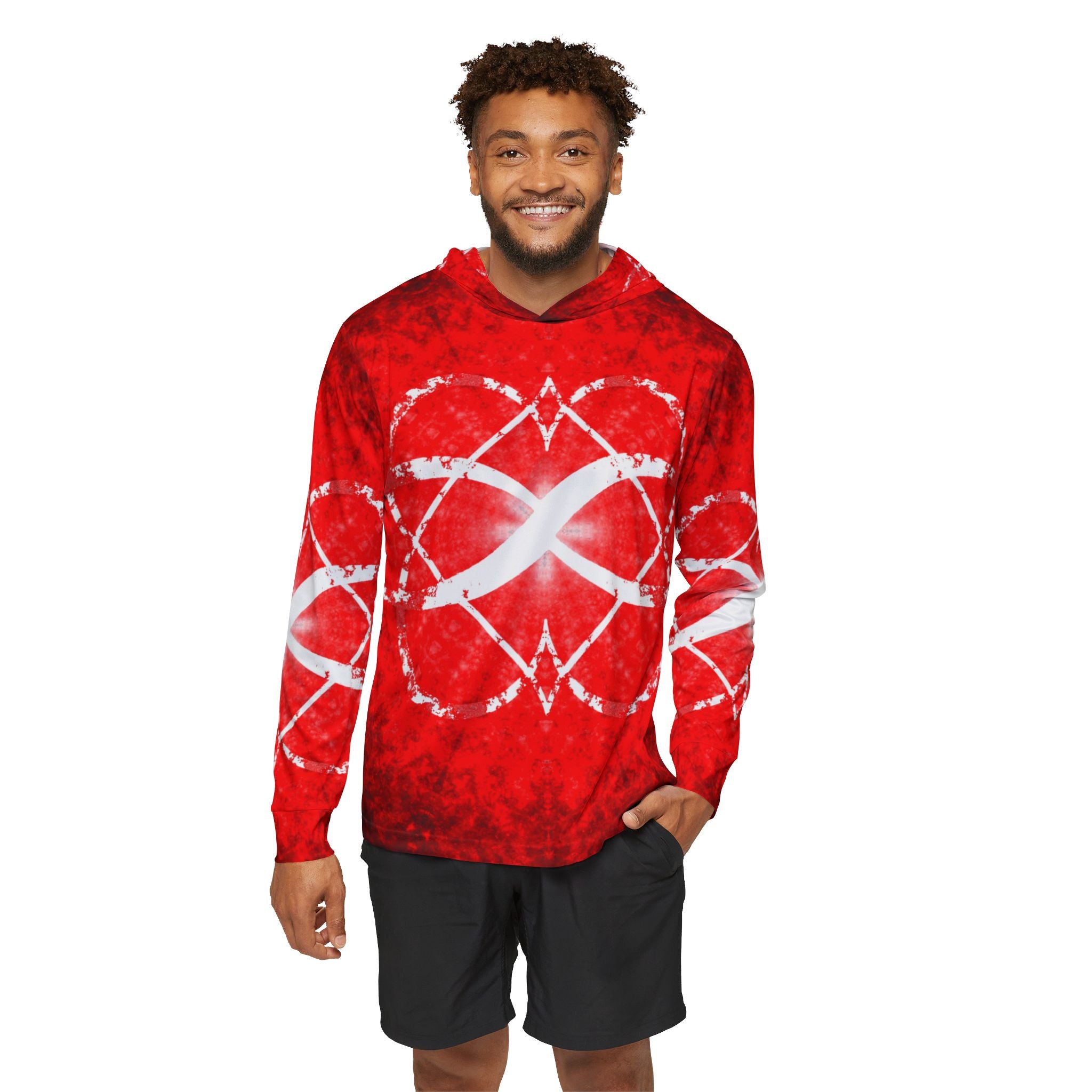 Katerina's Red Instead Infinity Desires 2024 Men's Sports Warmup Hoodie