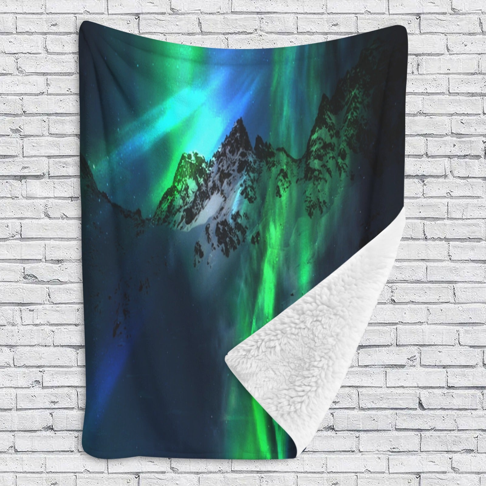 Song of the Mountain Dreams Sherpa Fleece Blanket 60" x 80" | Ships from USA