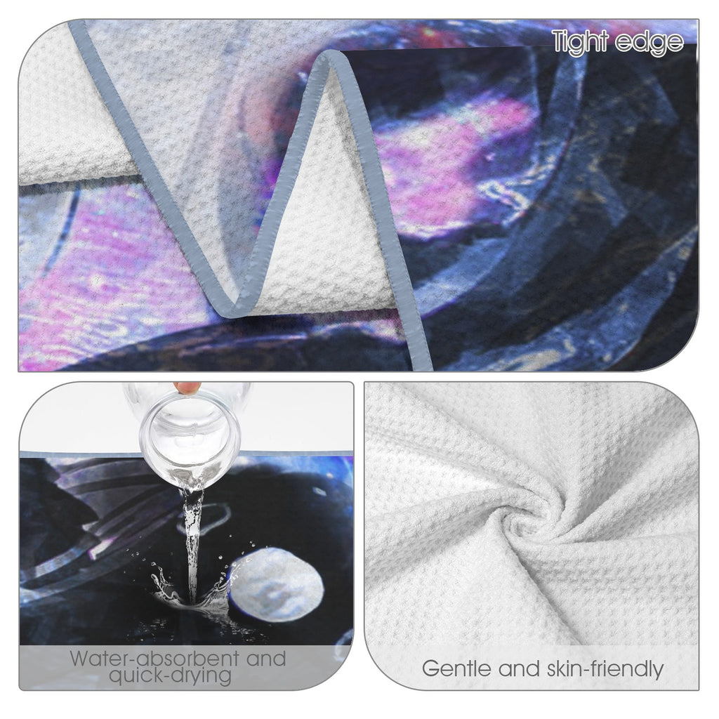 Katerina's Cassandra Koi Desires Waffle Weave Bath Towel 29" x 58" | Ships from USA