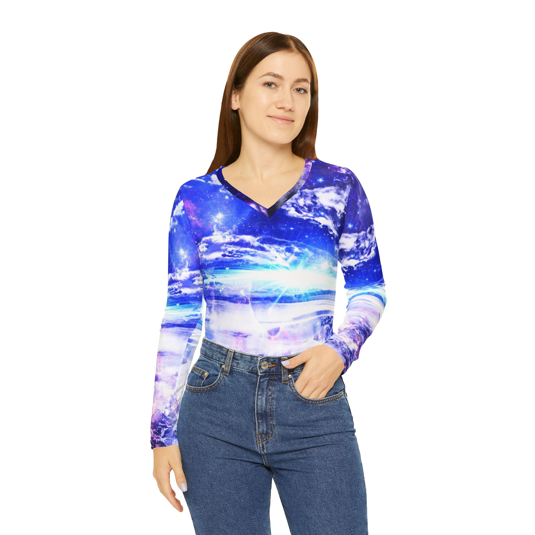 Iridescent DancingSea Dreams Women's Long Sleeved Shirt