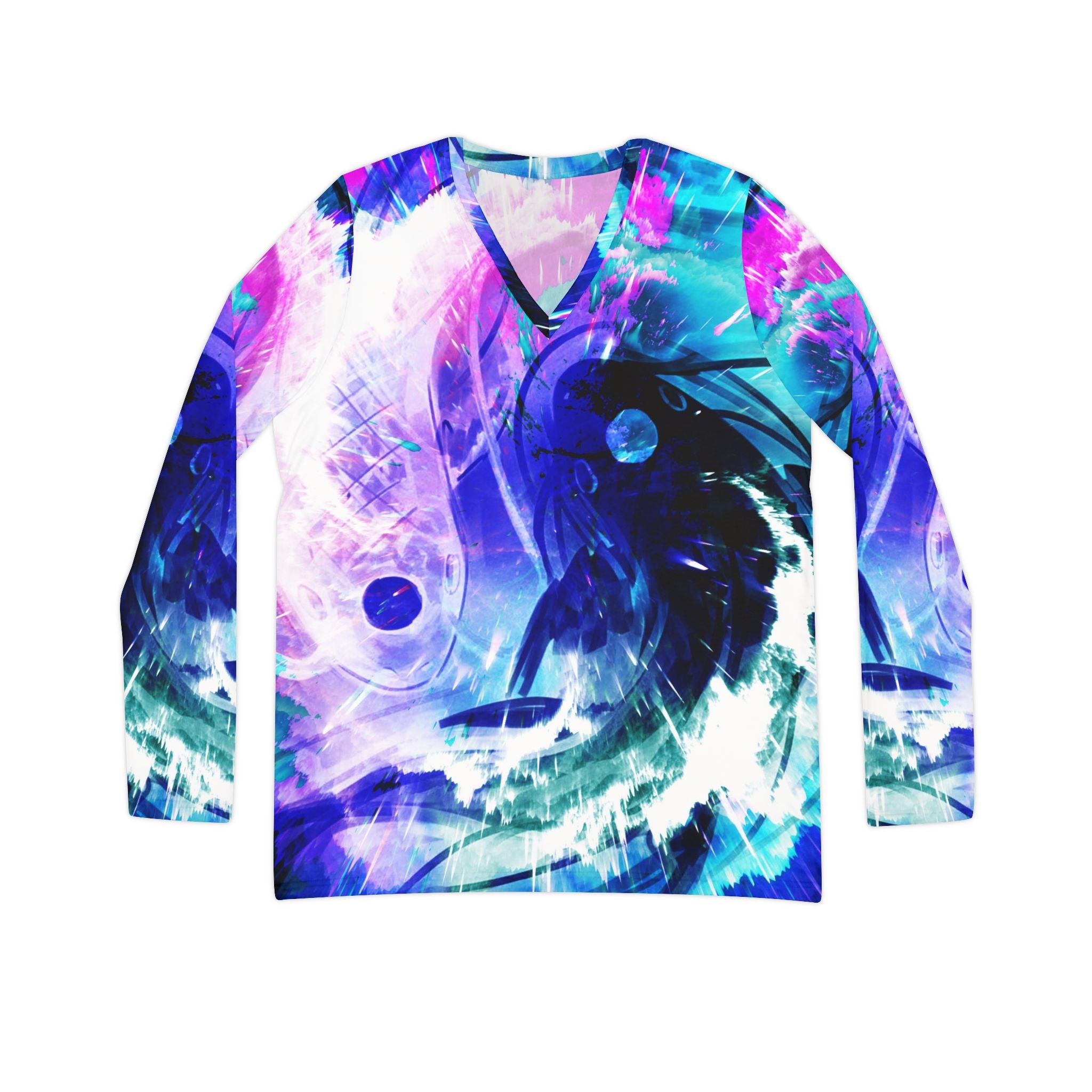 Creation Koi Desires Women's Long Sleeve V-neck Shirt
