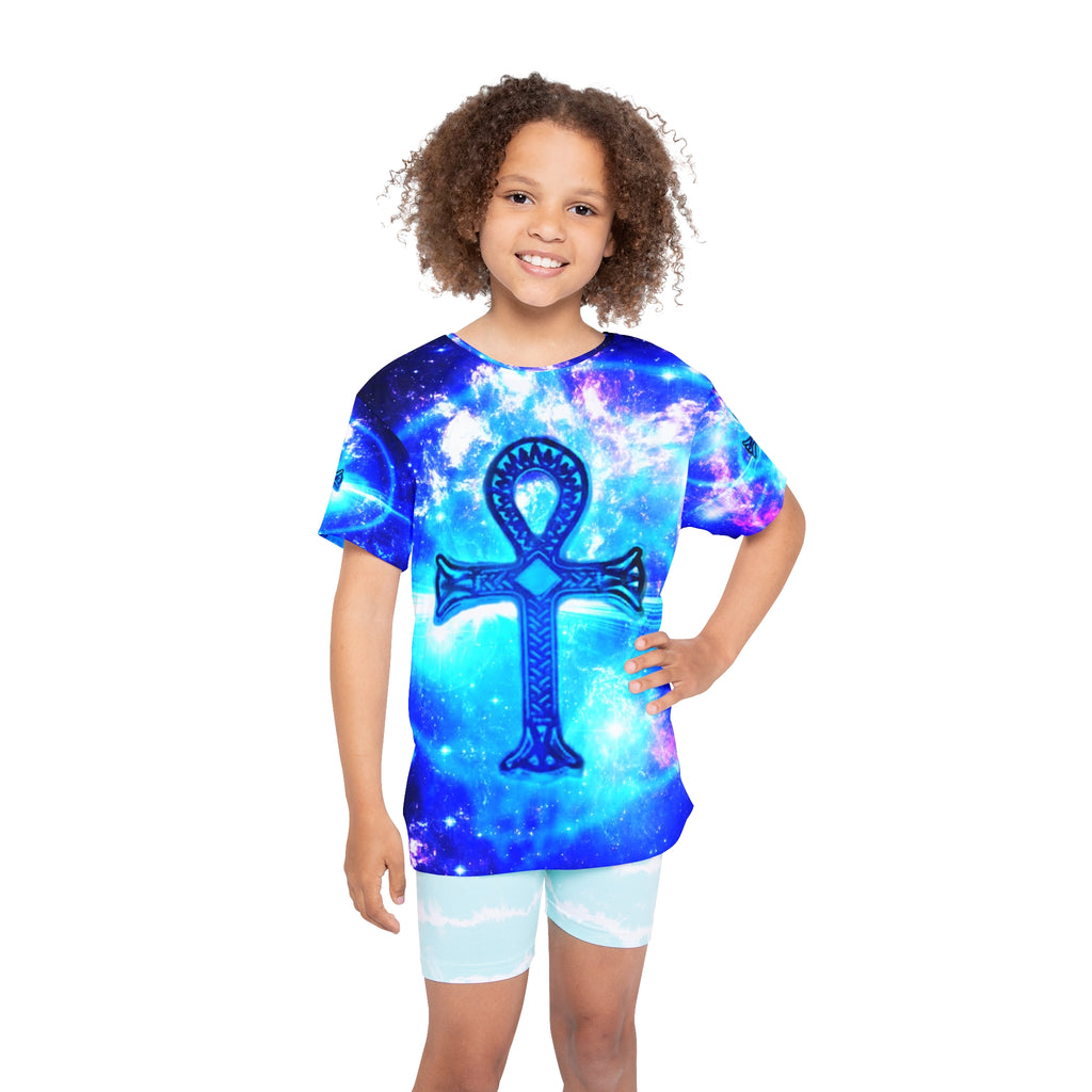 Iridescent Ankh Dreams Kids Sports Jersey