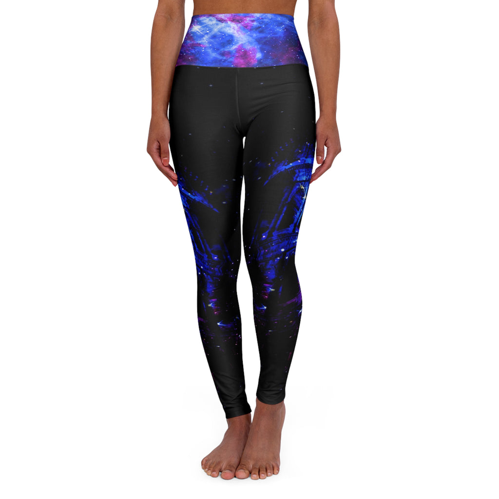 Lover's Dreams of Roman Patterns Past High Waisted Yoga Leggings