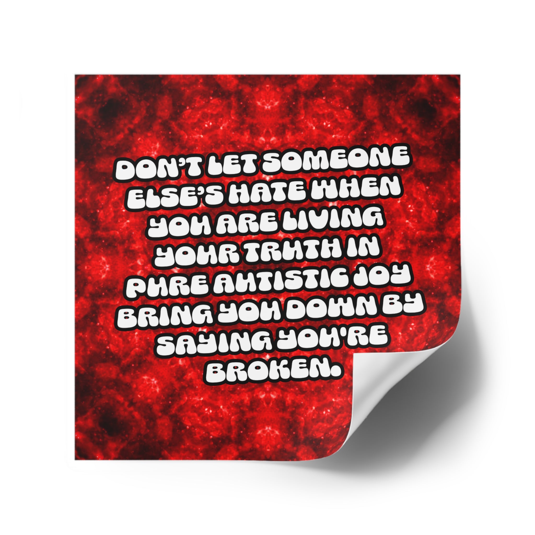 Katerina's Battle Symphony Desires 2022 "Don't Let" Square Stickers, Indoor\Outdoor