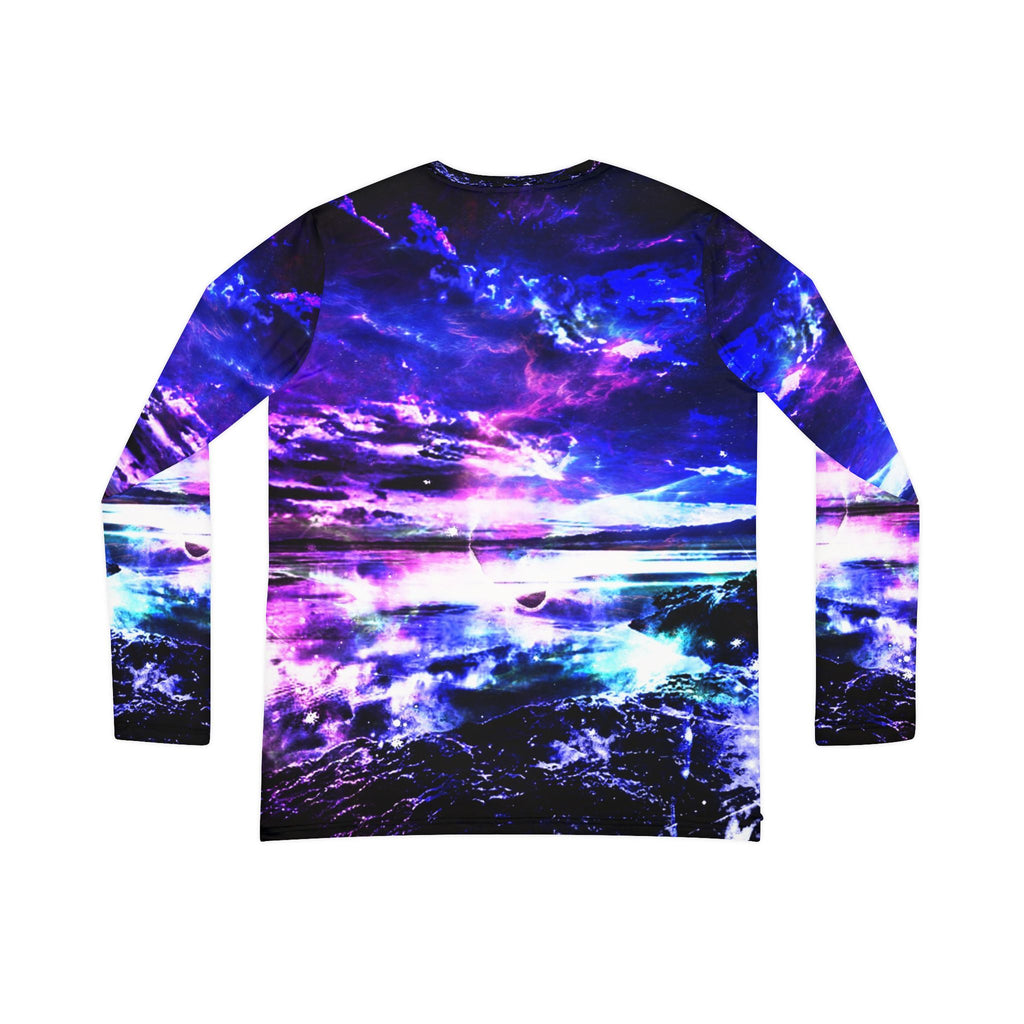 Amethyst Dancing Sea Dreams  Women's Long Sleeve V-neck Shirt