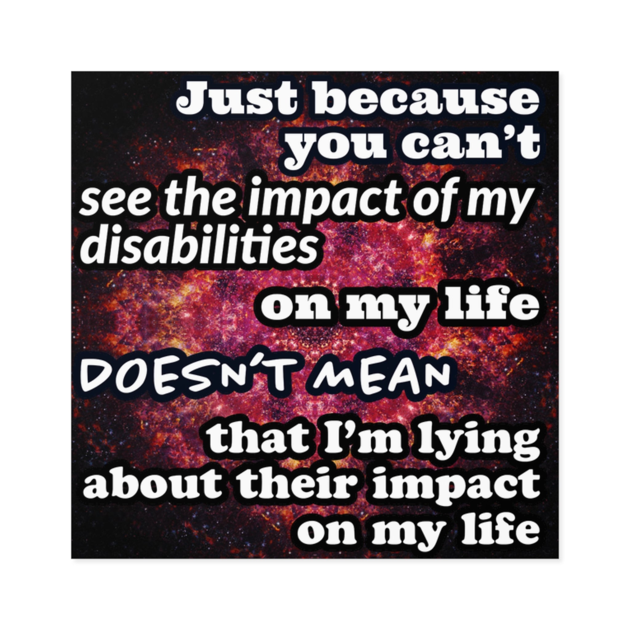 Katerina's Battle Symphony Desires 2023 "Just Because You Can't" Square Stickers, Indoor\Outdoor