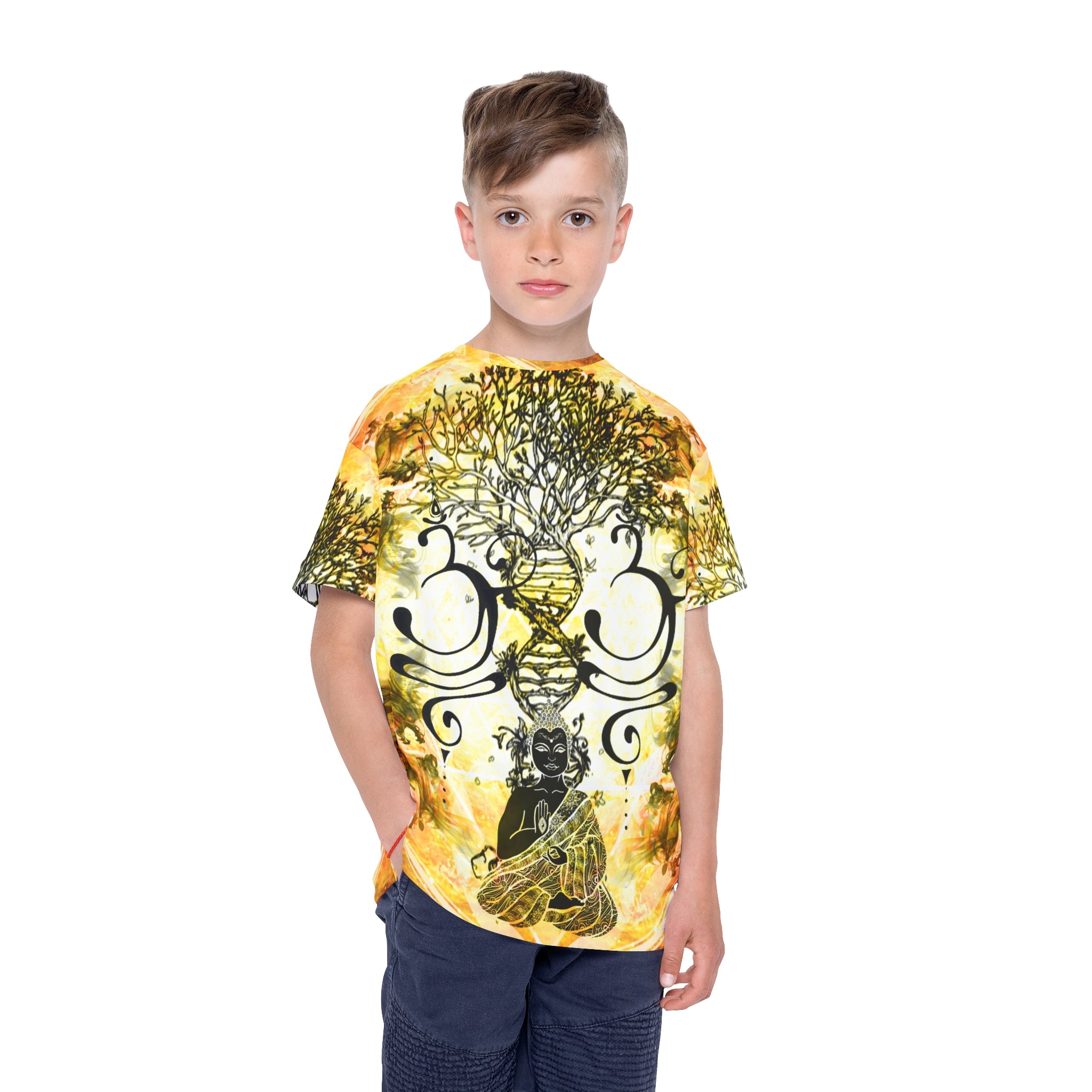 Katerina's Golden Buddha Meditations Kids Sports Jersey