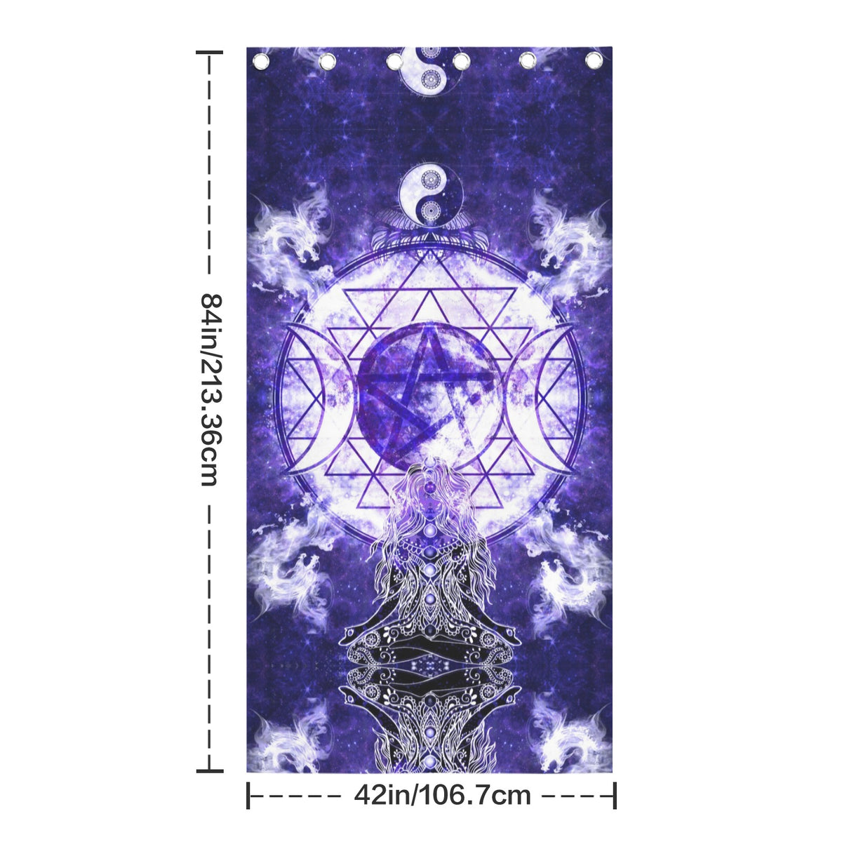 Katerina's Dragon's Eye Magickal Awakening Meditations Grommet Curtain 42" x 84" ( 1 Piece ) | Ships from USA