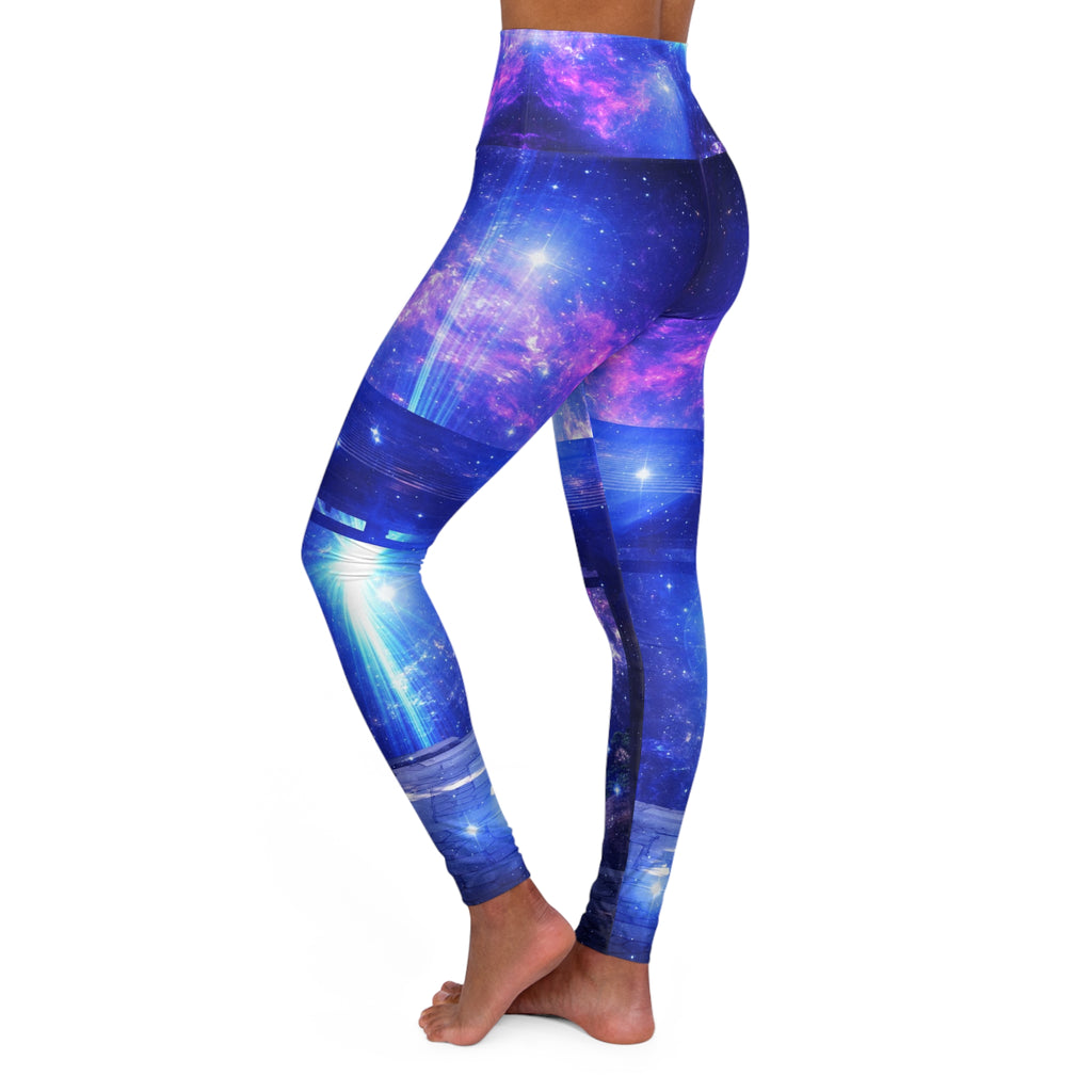 Iridescent Pathway to Neverland Dreams High Waisted Yoga Leggings