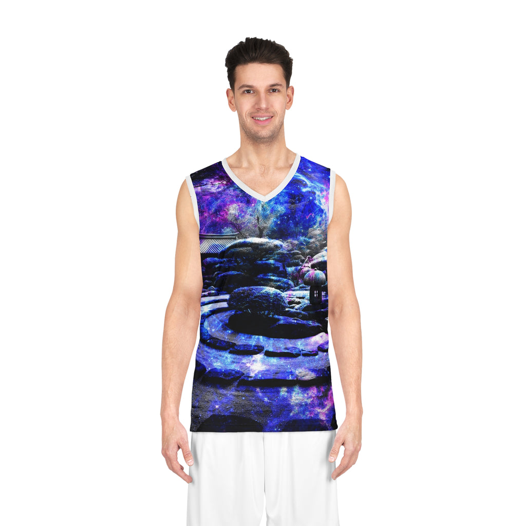 Katerina's on My Way to Neverland Tranquil Garden Dreams Basketball Jersey