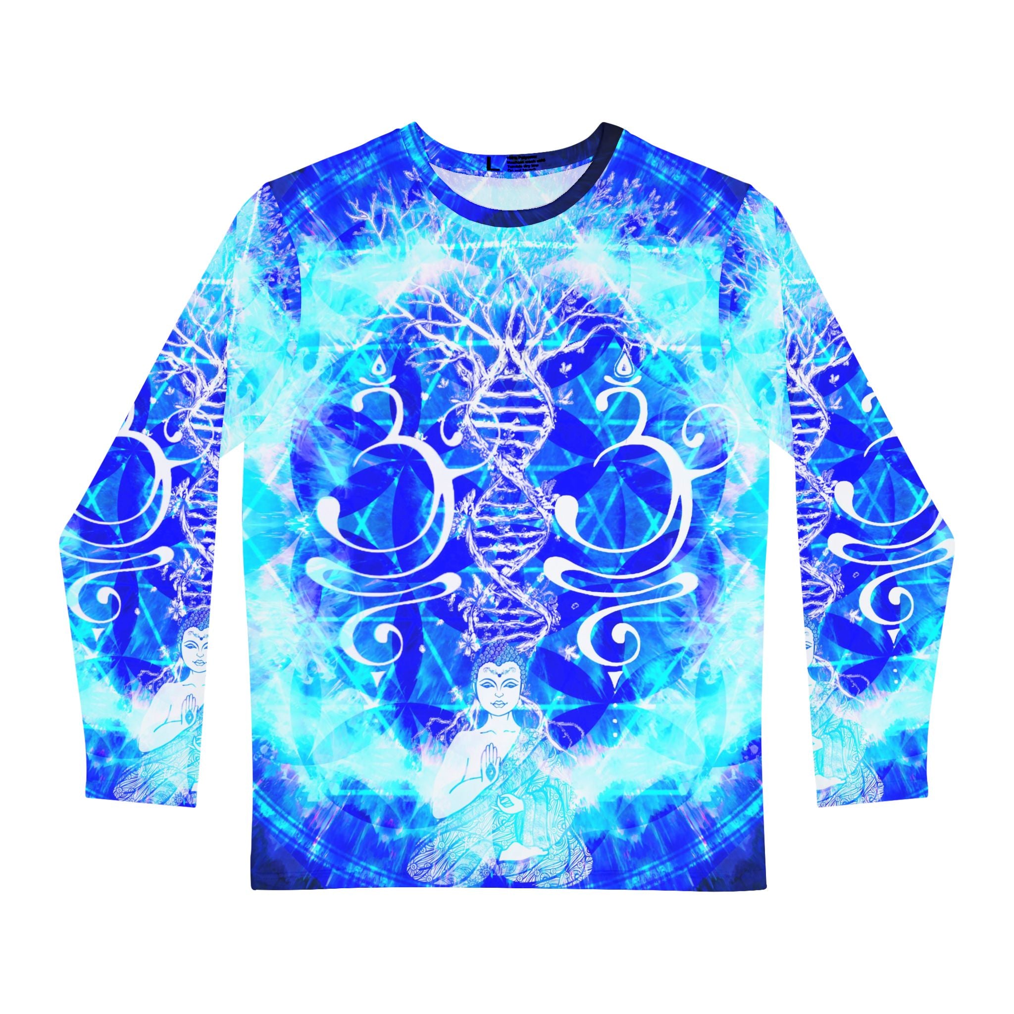 Amen Jin's Blue Sun Buddha Meditations Men's Long Sleeve Shirt