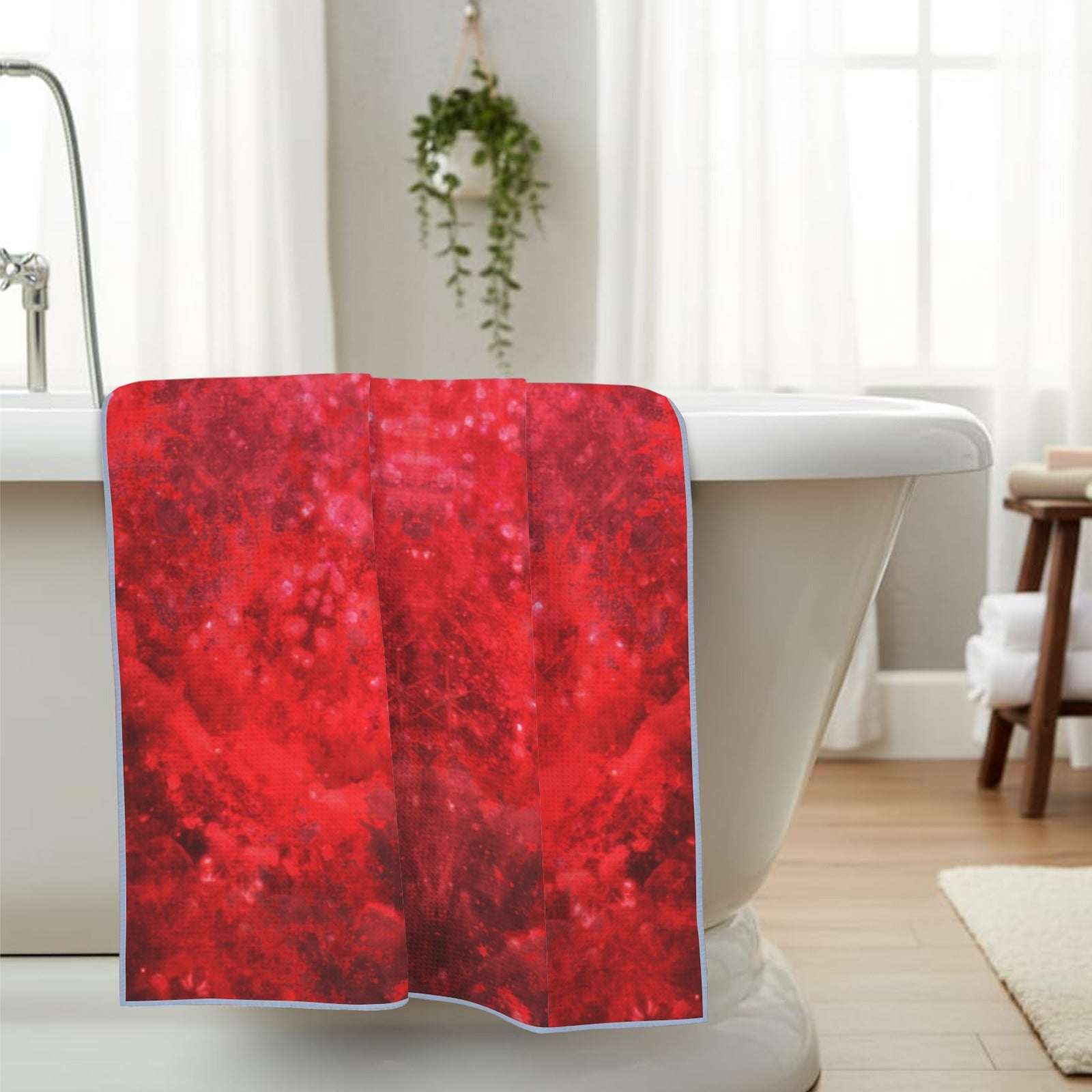 Katerina's as Alive as You Want Me Desires Waffle Weave Bath Towel 29" x 58" | Ships from USA
