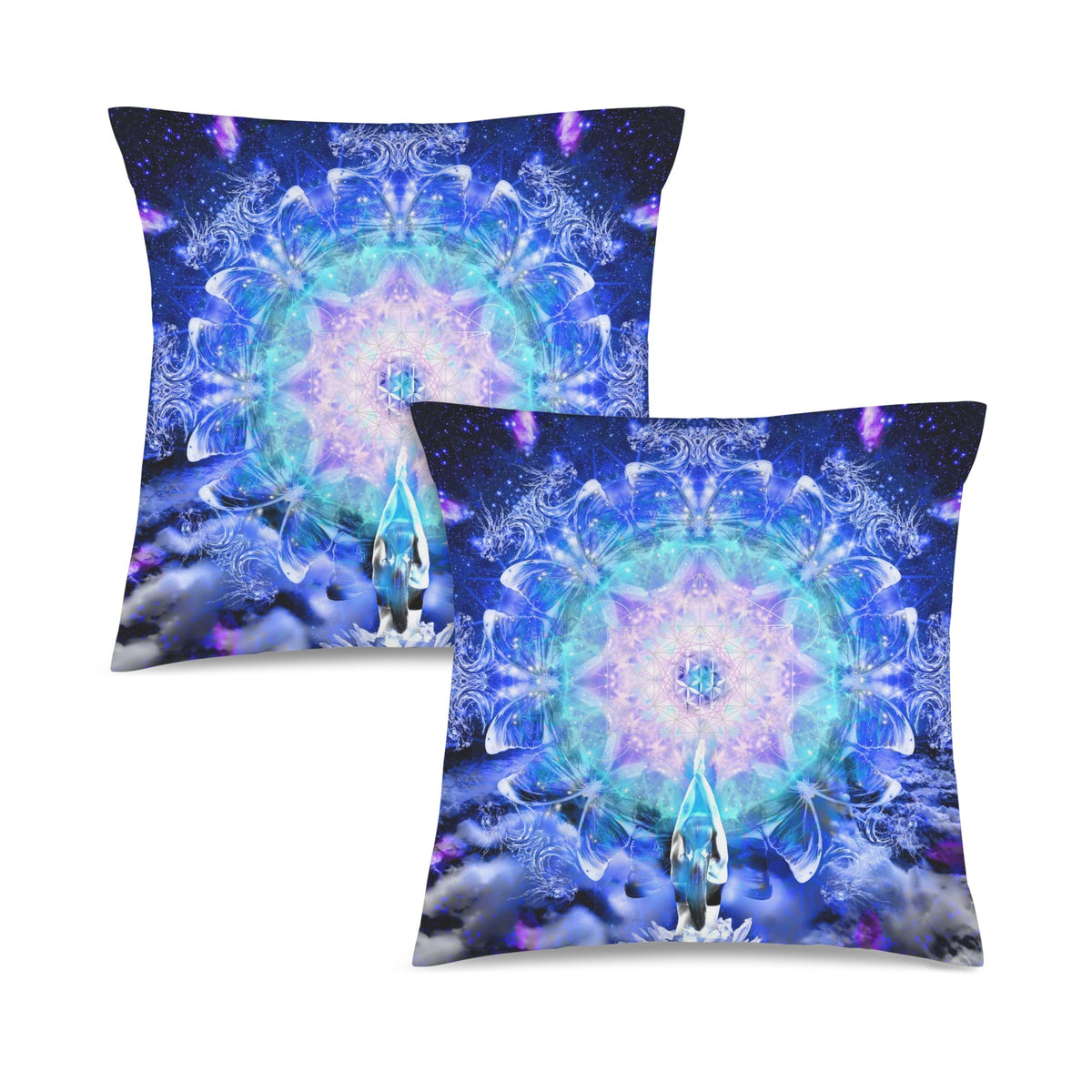 Amen Jin's Katerina's Eros & Psyche Metamorphosis Meditations Custom Pillow Cases 18" x 18" (2-Pack) | Ships from USA
