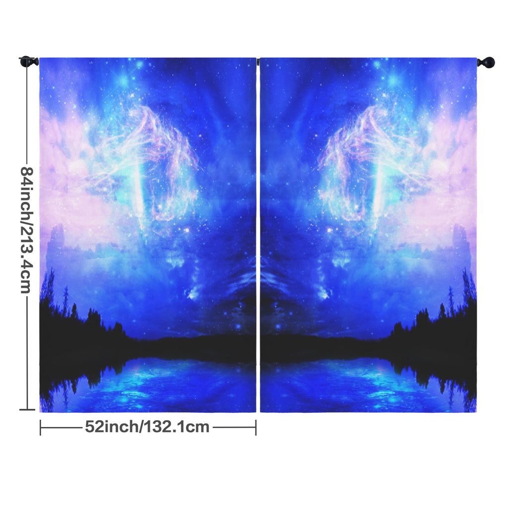 Starry Night Dreams Floor-To-Ceiling Curtain 52x84inch | Ships from USA