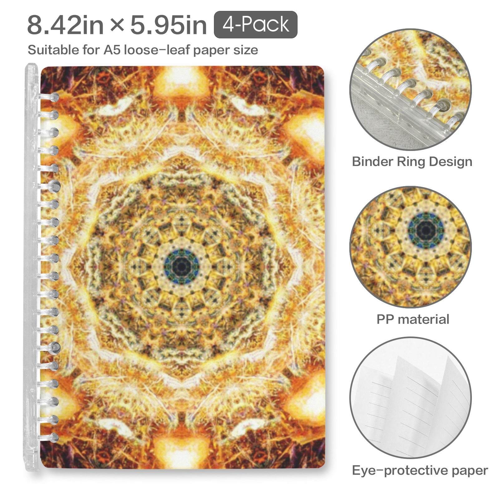 Katerina's Jupiter Desires Loose-Leaf Notebooks ( Cover Print, 4-Pack ) | Ships from USA