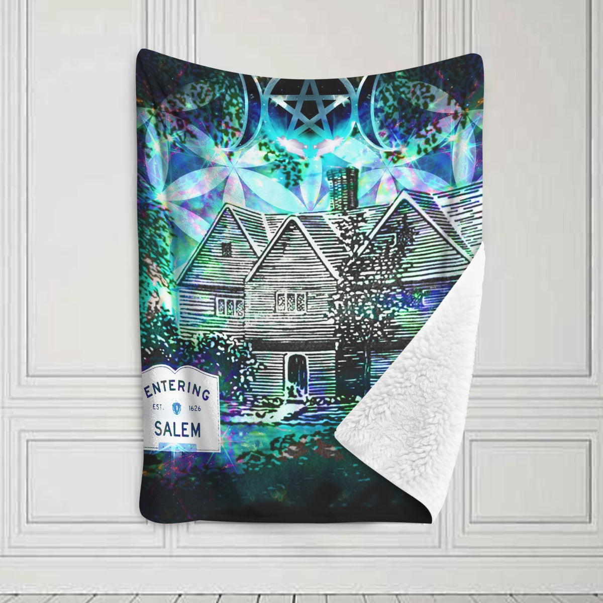 Katerina's Now & Forever Salem Witch Meditations Sherpa Fleece Blanket 30" x 40" | Ships from USA