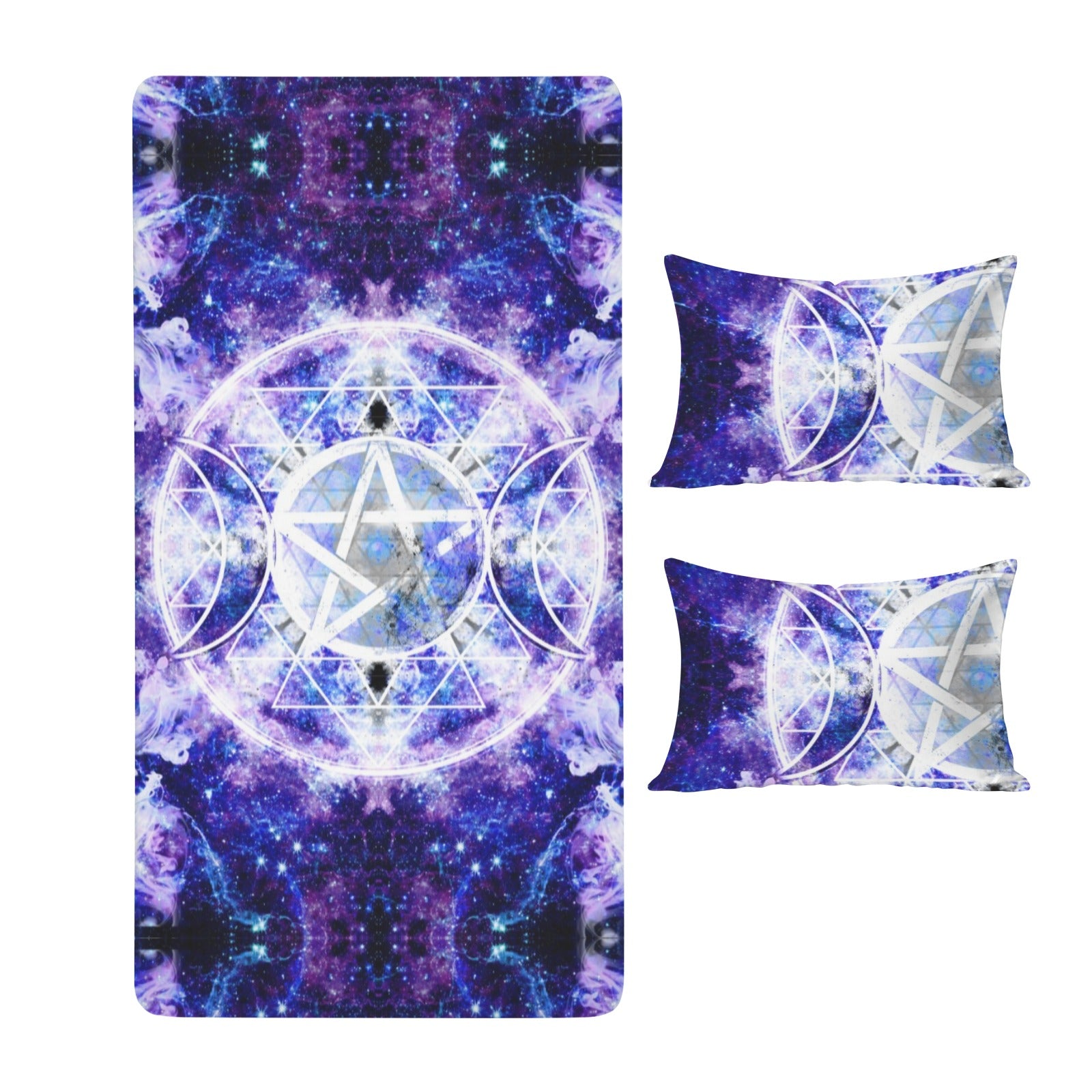 Amen Jin's Katerina's Dracularian Dragoness Triple Goddess Meditations Twin Bedding Set (Fitted Sheet + Pillowcases) | Ships from USA