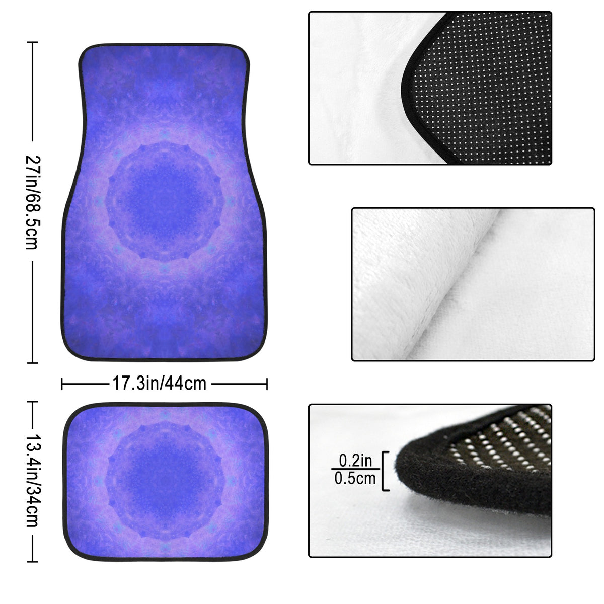 Katerina's Uncertainty in Time & Space Desires 4-Piece Car Floor Mats （Customized Separately）| Ships from USA