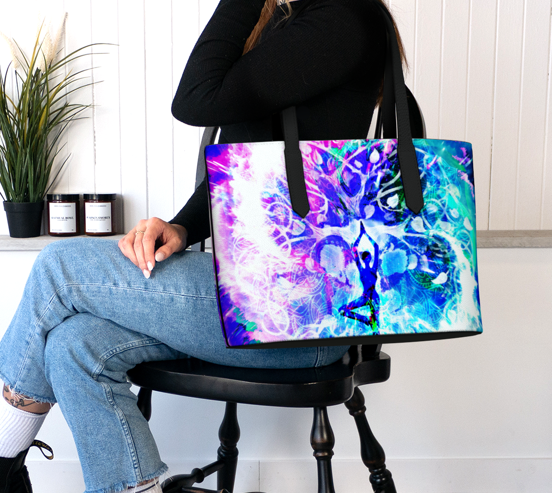 Creation's Desires Namaste Meditations Vegan Leather Tote