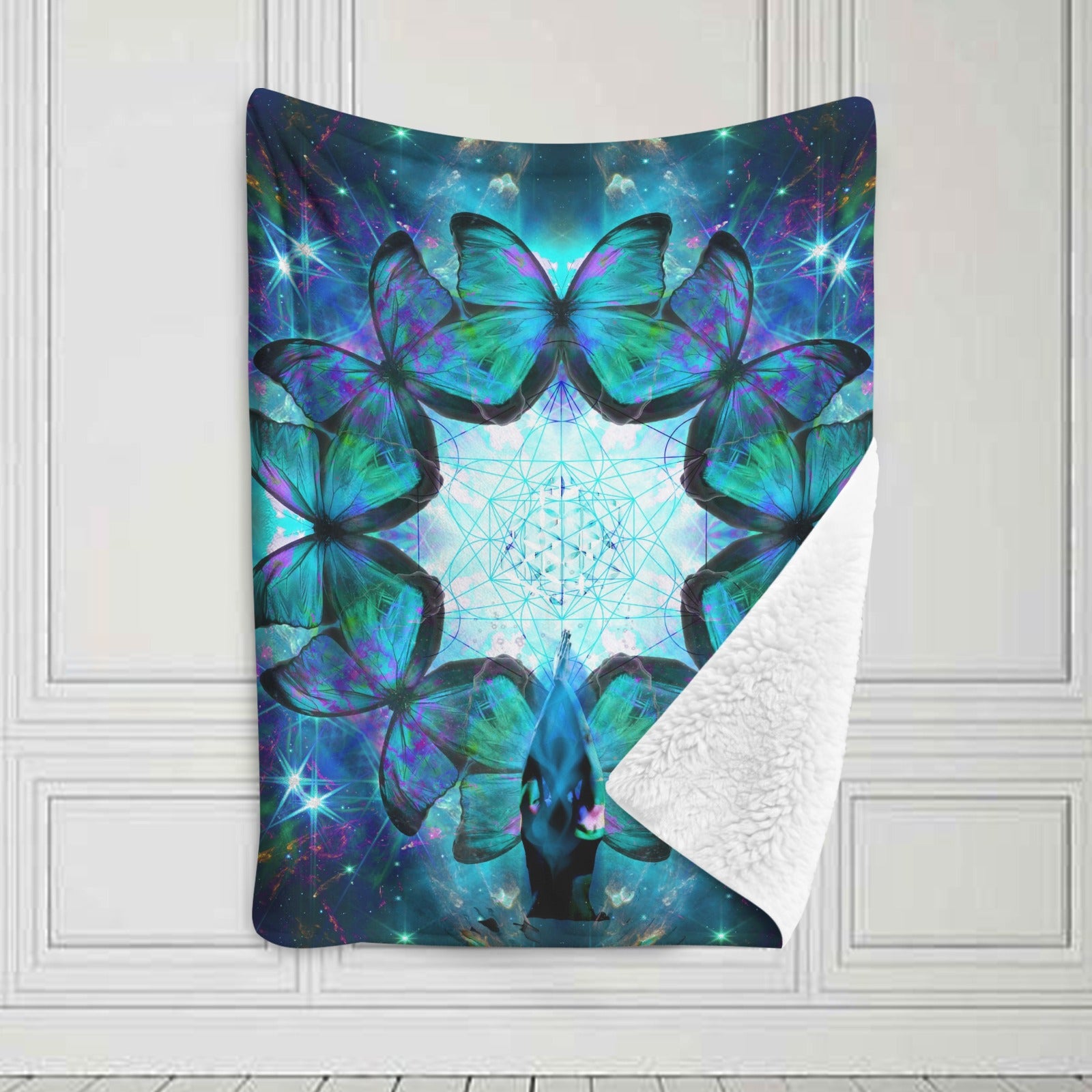 Katerina's Now & Forever Metamorphosis Meditations Sherpa Fleece Blanket 30" x 40" | Ships from USA